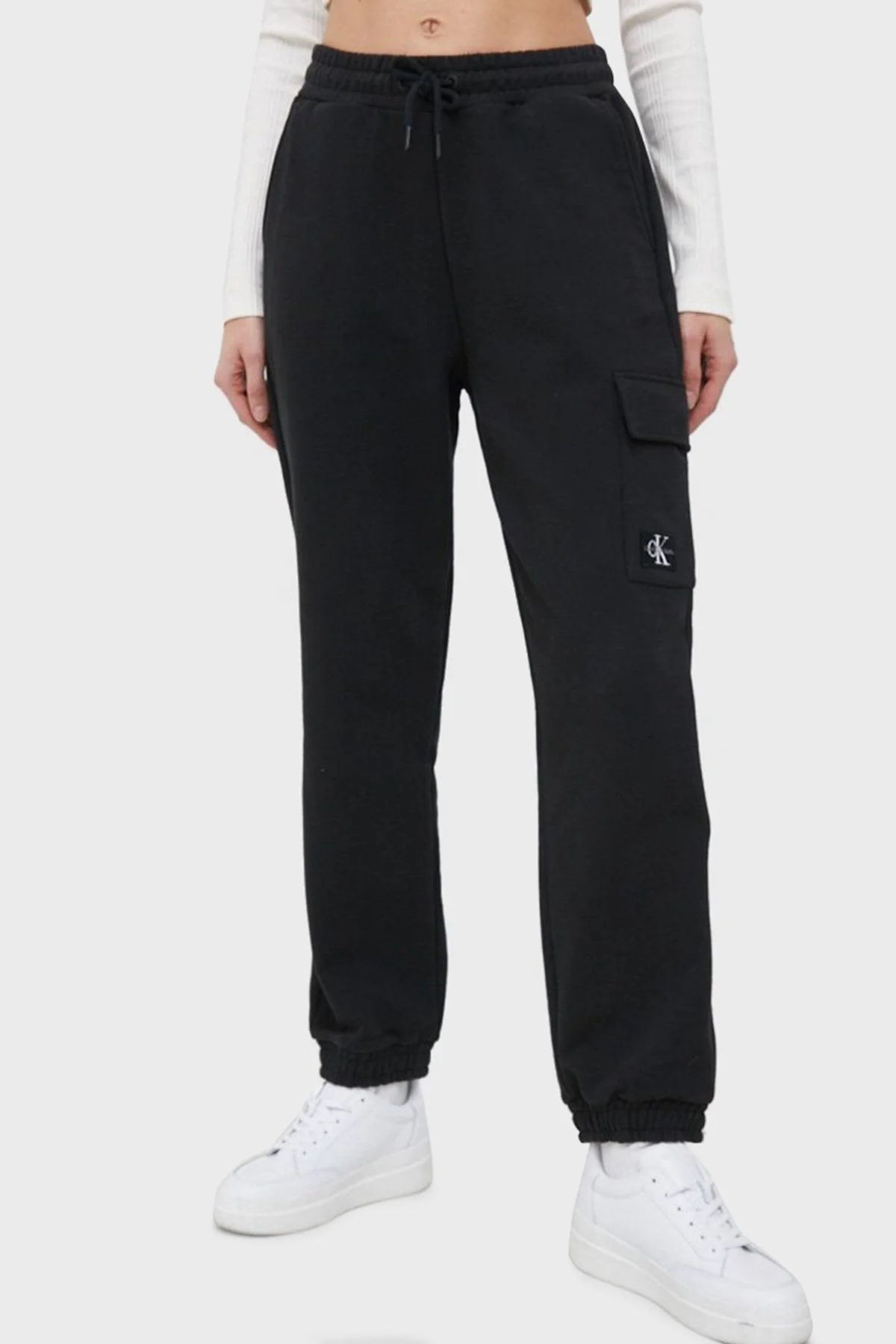 Calvin Klein Logolu Pamuklu Relaxed Fit Jogger Bayan Pantolon J20J220262 BEH SİYAH - 2