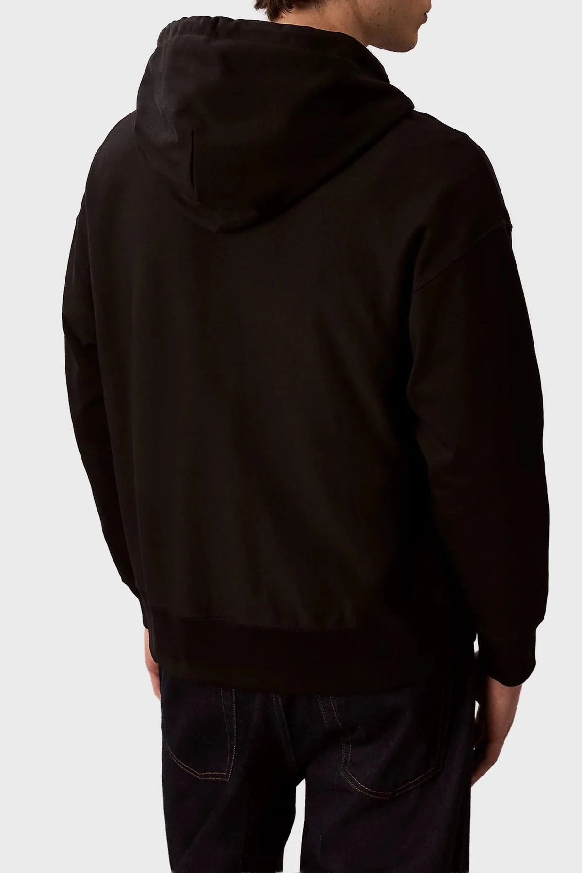 Calvin Klein Logolu Pamuklu Relaxed Fit Kapüşonlu LV04RD232GUB1 Erkek Sweat LV04RD232G UB1 SİYAH - 3