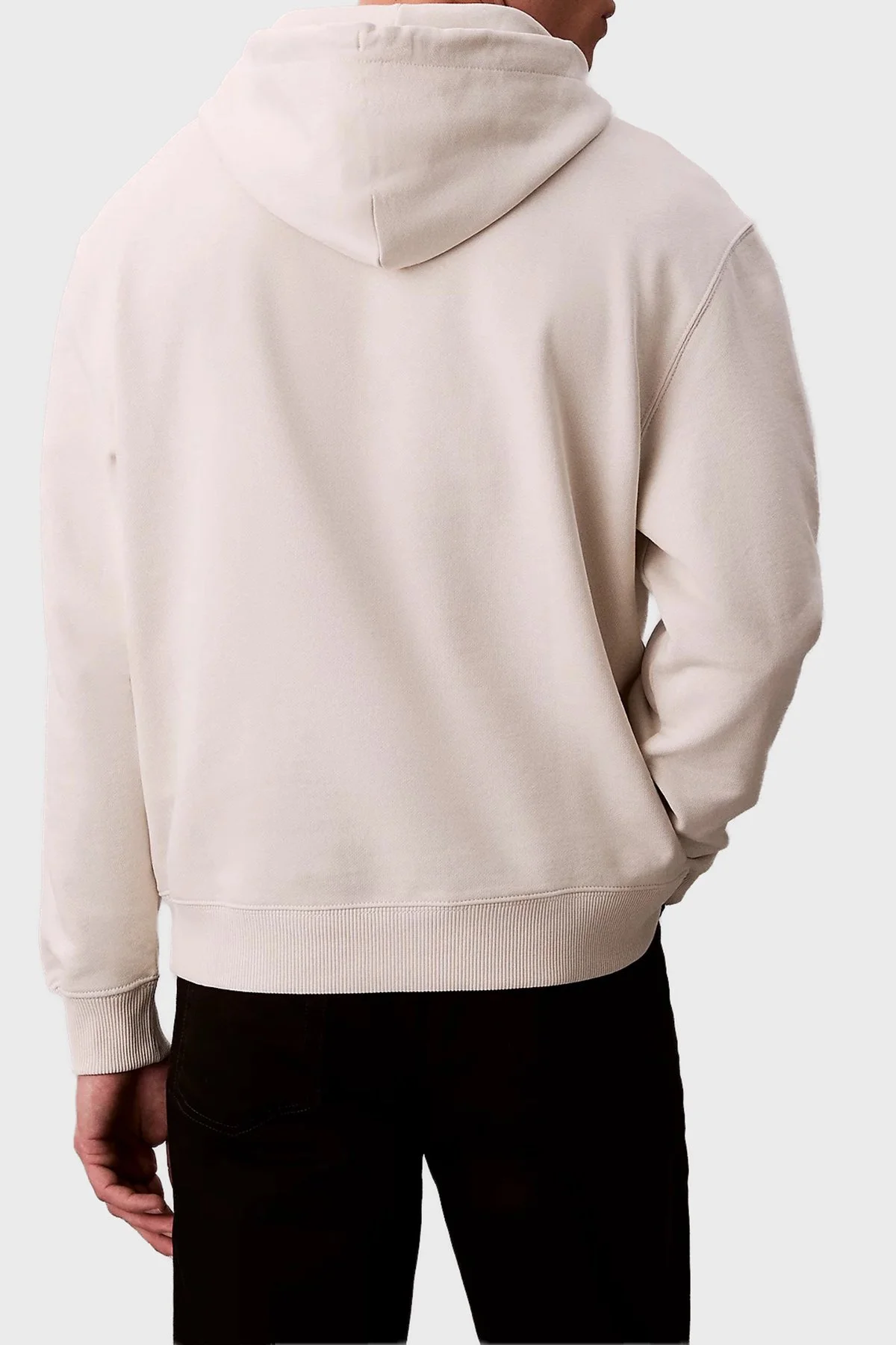 Calvin Klein Logolu Pamuklu Relaxed Fit Kapüşonlu LV04RD243G67U Erkek Sweat LV04RD243G 67U BEYAZ - 3
