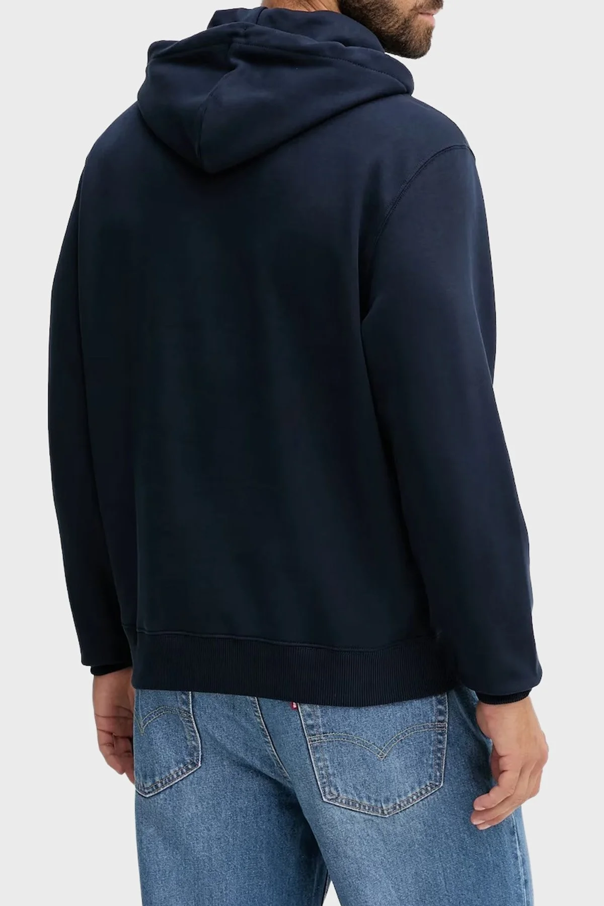 Calvin Klein Logolu Pamuklu Relaxed Fit Kapüşonlu LV04RD243GCEF Erkek Sweat LV04RD243G CEF LACİVERT - 2