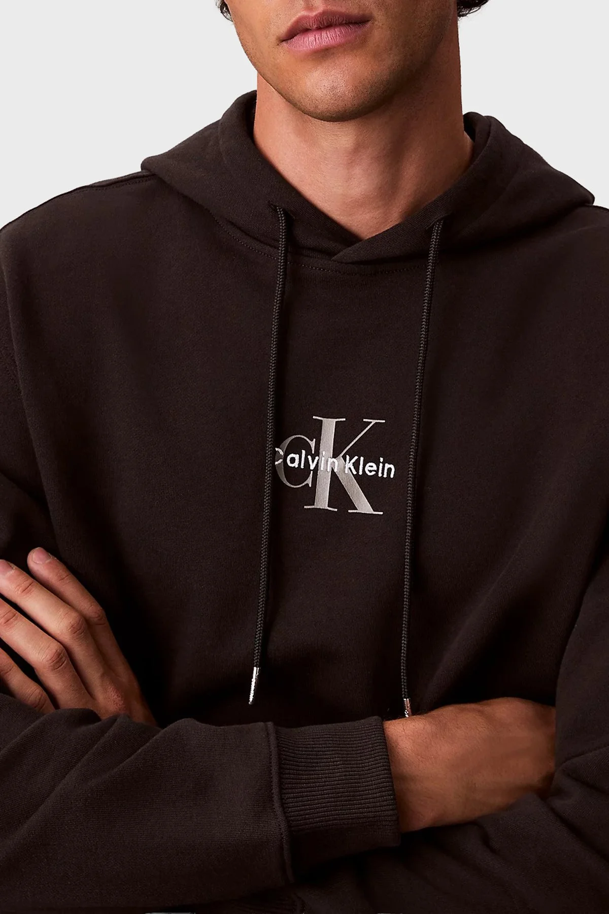 Calvin Klein Logolu Pamuklu Relaxed Fit Kapüşonlu LV04RD243GUB1 Erkek Sweat LV04RD243G UB1 SİYAH - 6