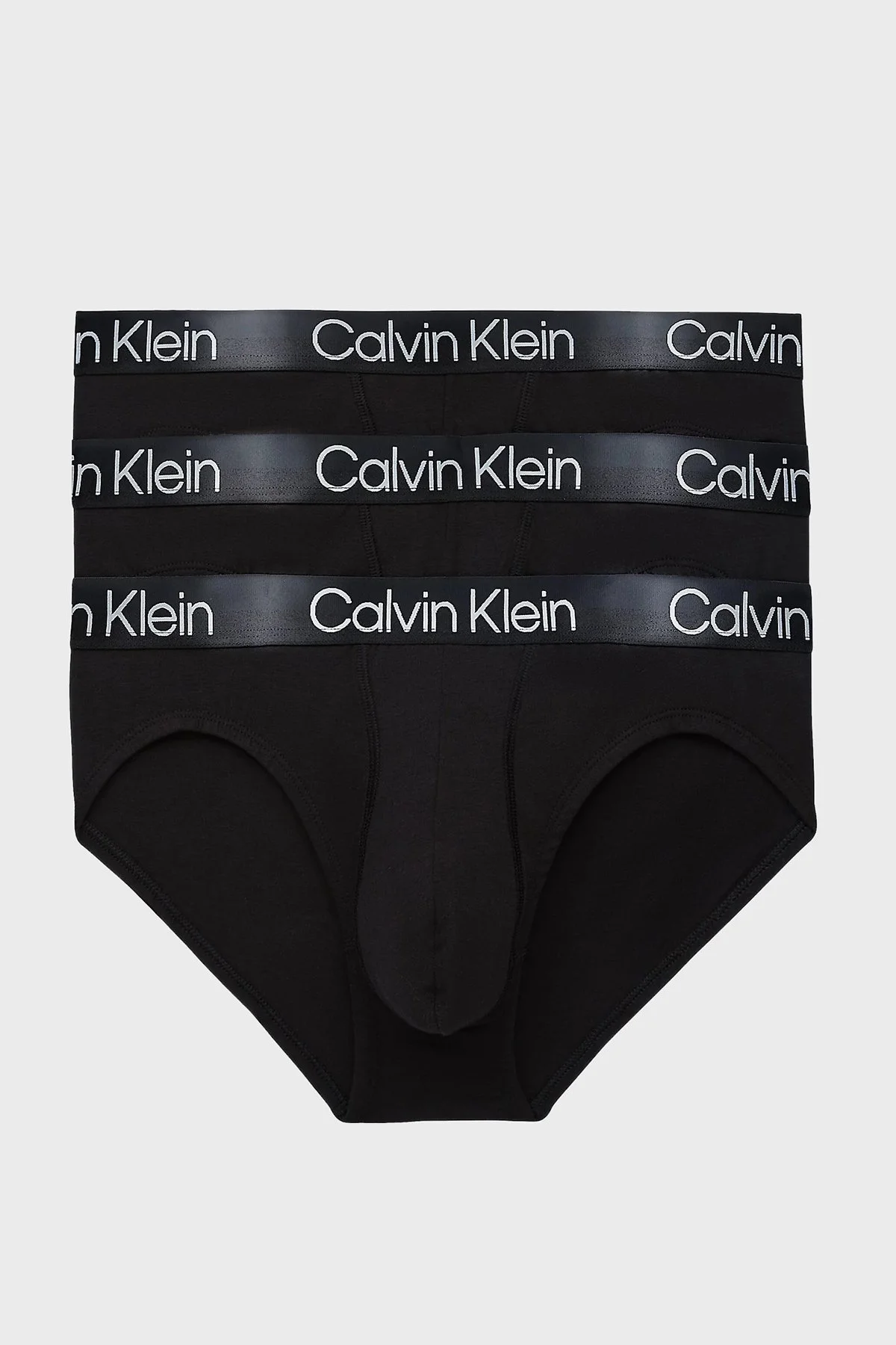 Calvin Klein Logolu Pamuklu Streç 3 Pack Slip Erkek Külot 000NB2969A 7V1 SİYAH - 1
