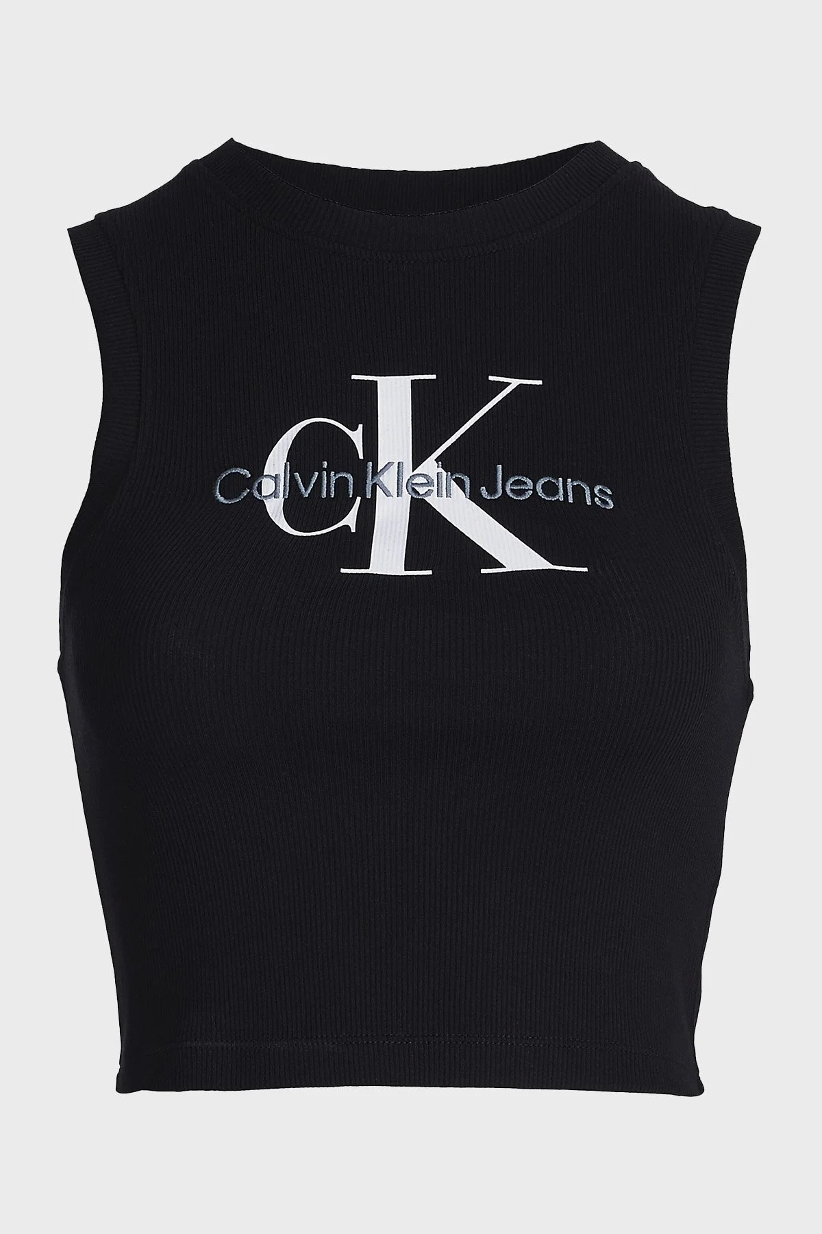 Calvin Klein Logolu Pamuklu Streç Jarse Atlet J20J221521BEH Bayan Crop J20J221521 BEH SİYAH - 6