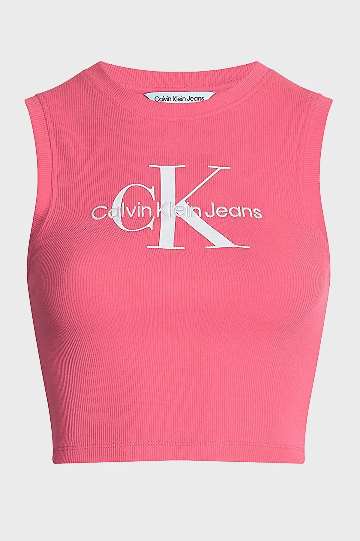 Calvin Klein Logolu Pamuklu Streç Jarse Crop J20J221521XI1 Bayan Atlet J20J221521 XI1 PEMBE - 4