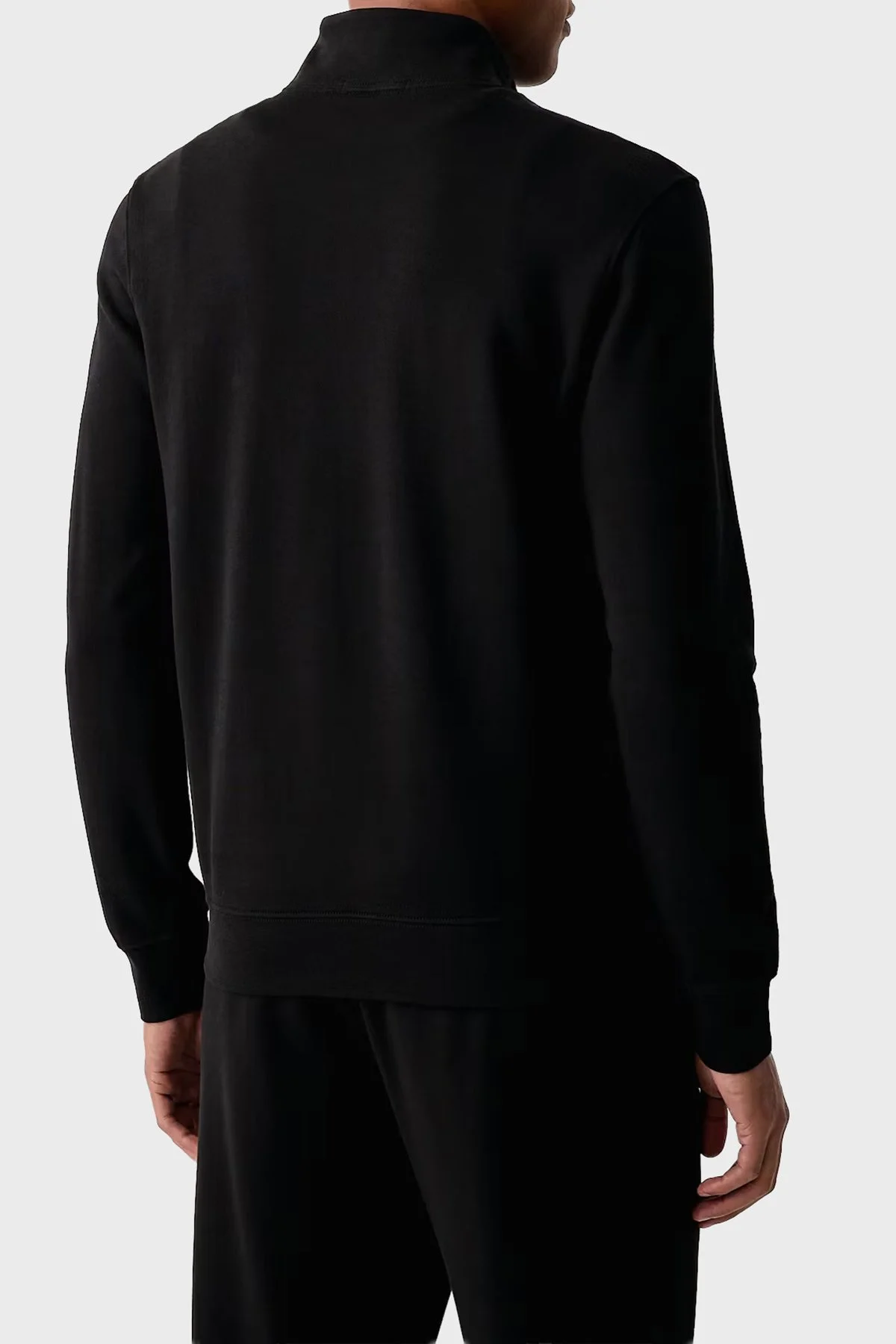Calvin Klein Logolu Pamuklu Yarım Fermuarlı Dik Yaka LV04LH229GUB1 Erkek Sweat LV04LH229G UB1 Siyah - 3