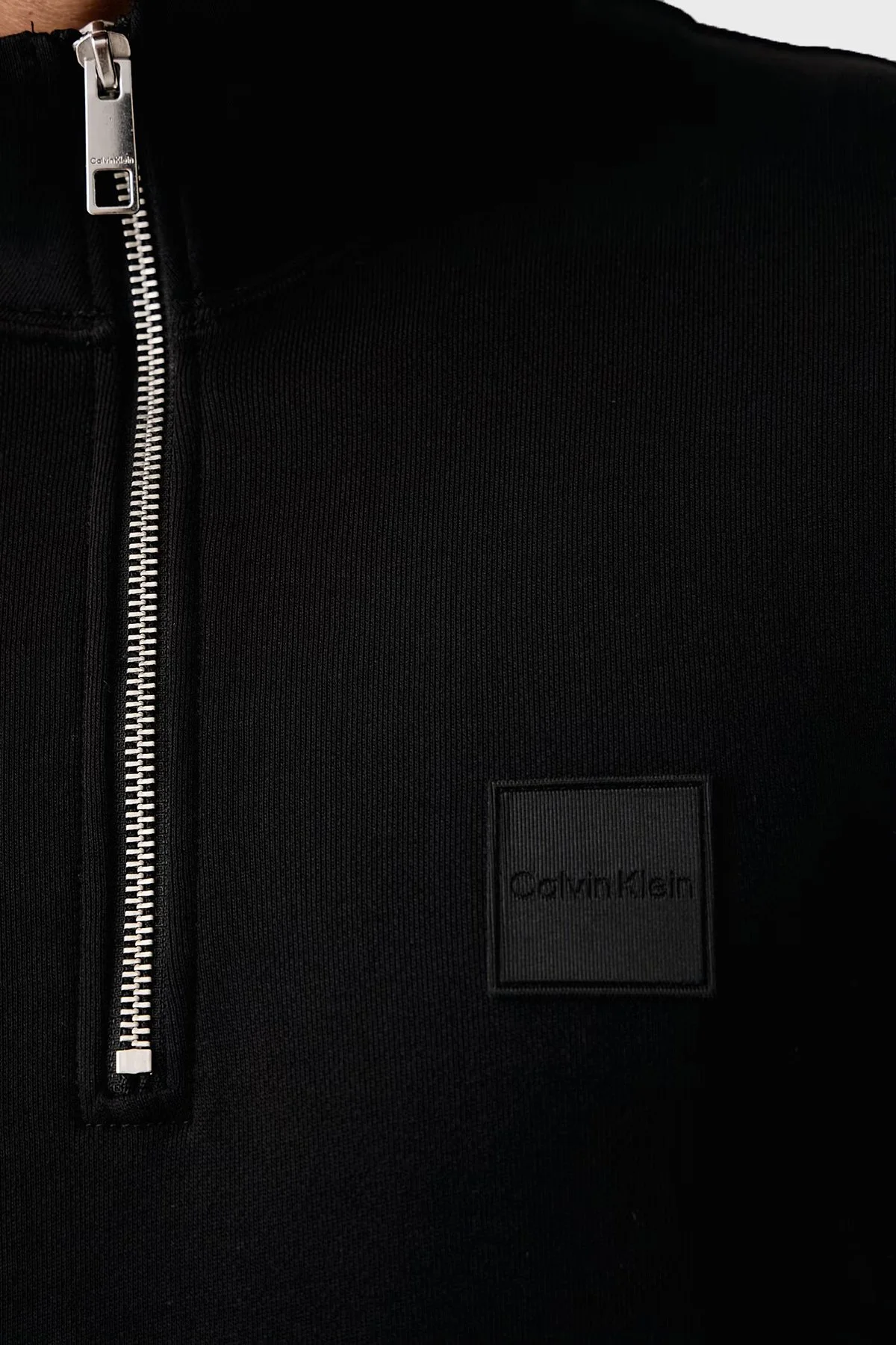Calvin Klein Logolu Pamuklu Yarım Fermuarlı Dik Yaka LV04LH229GUB1 Erkek Sweat LV04LH229G UB1 Siyah - 5