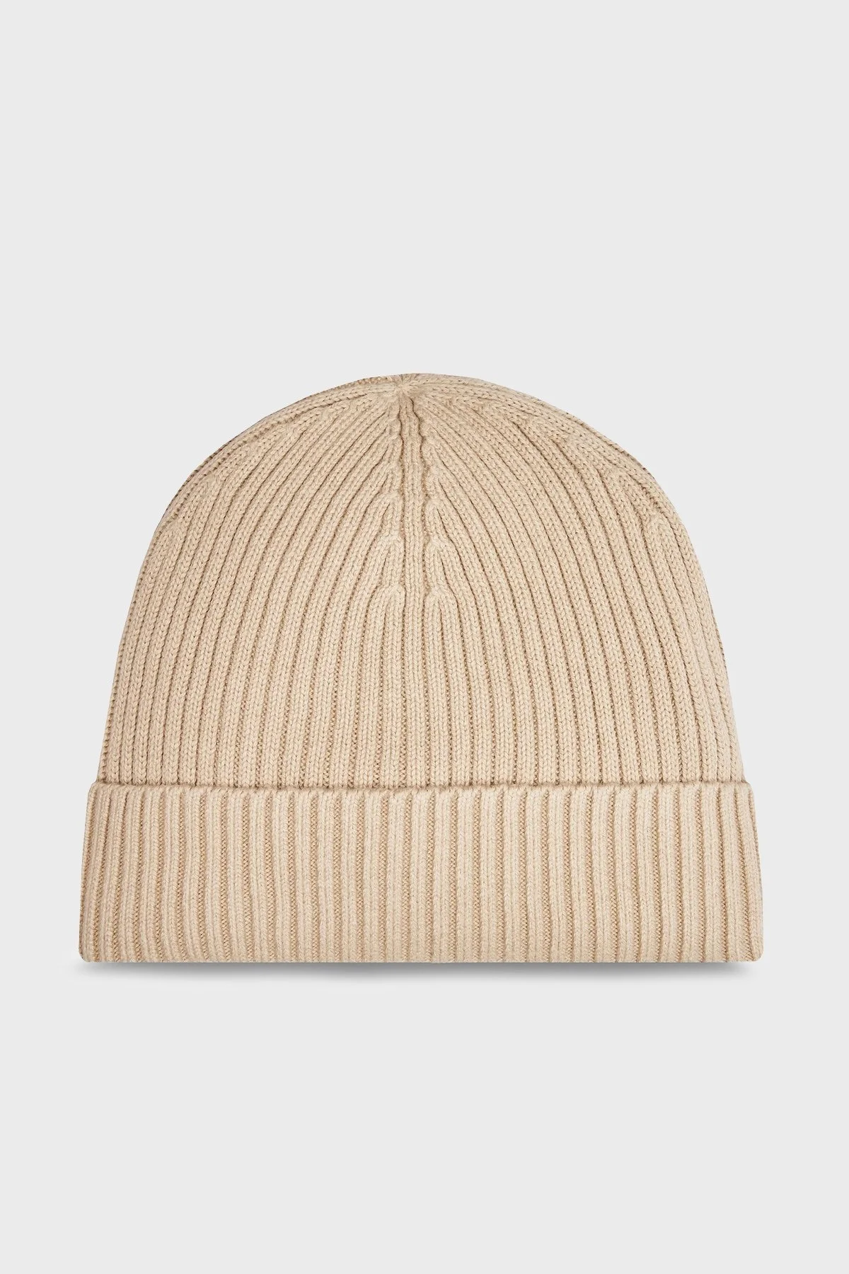 Calvin Klein Logolu Pamuklu Yivli Dokulu K50K512362ACE Erkek Bere K50K512362 ACE BEJ - 2