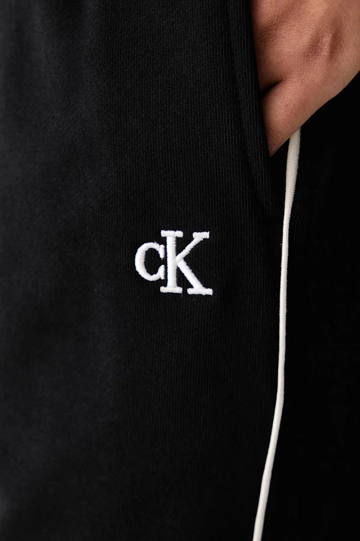 Calvin Klein Logolu Pamuklu Yüksek Bel Bol Paça LV047H258GUB1 Kadın Pantolon LV047H258G UB1 Siyah - 4