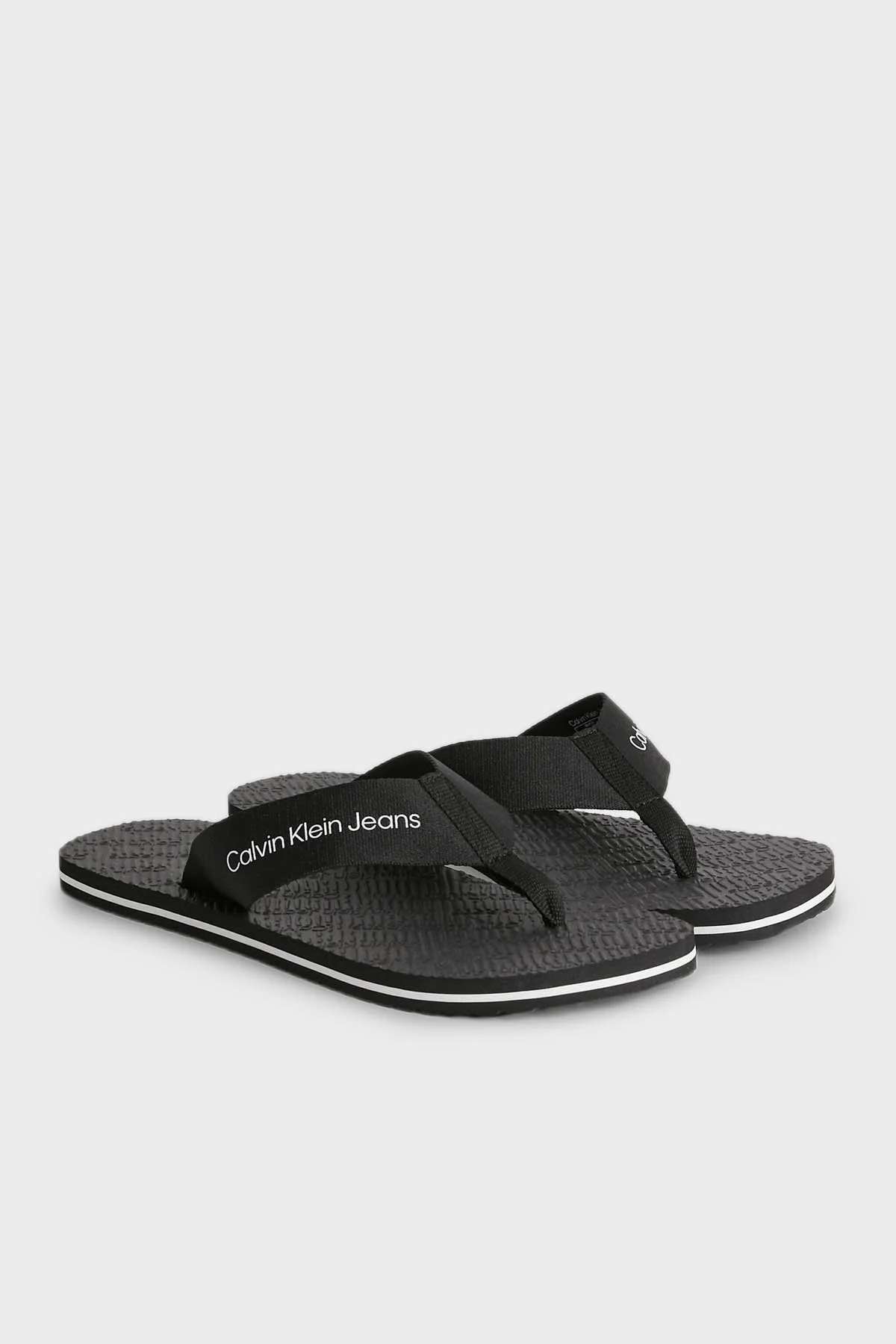 Calvin Klein Logolu Parmak Arası YM0YM00658BDS Erkek Terlik YM0YM00658 BDS SİYAH - 6