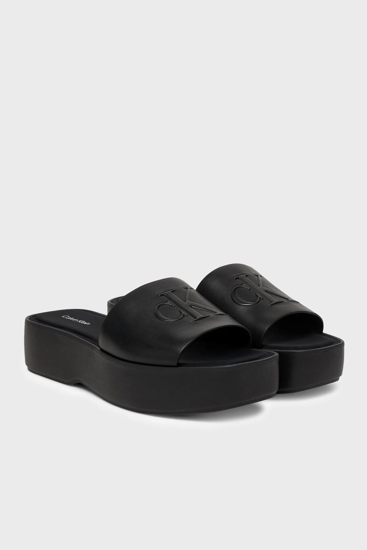 Calvin Klein Logolu Platform HW0HW030260GJ Bayan Terlik HW0HW03026 0GJ SİYAH - 2