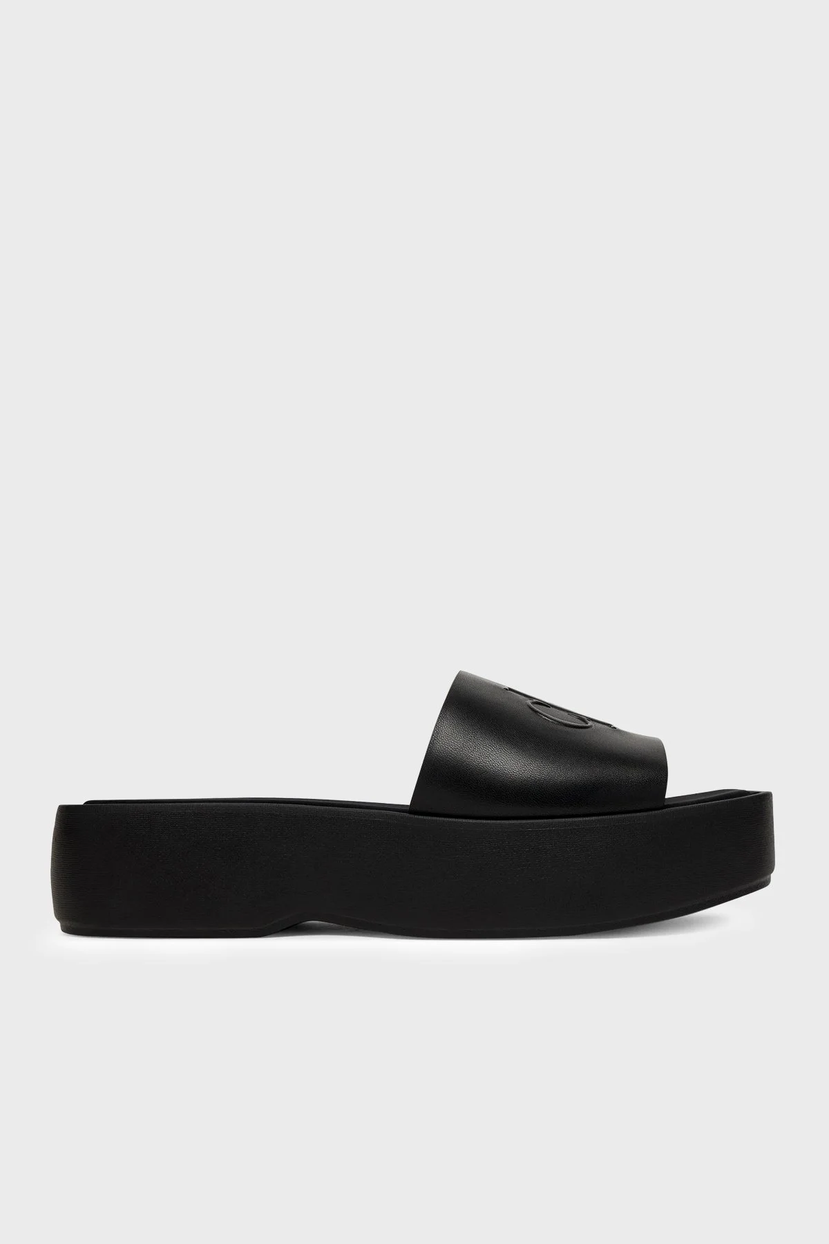 Calvin Klein Logolu Platform HW0HW030260GJ Kadın Terlik HW0HW03026 0GJ SİYAH - 1