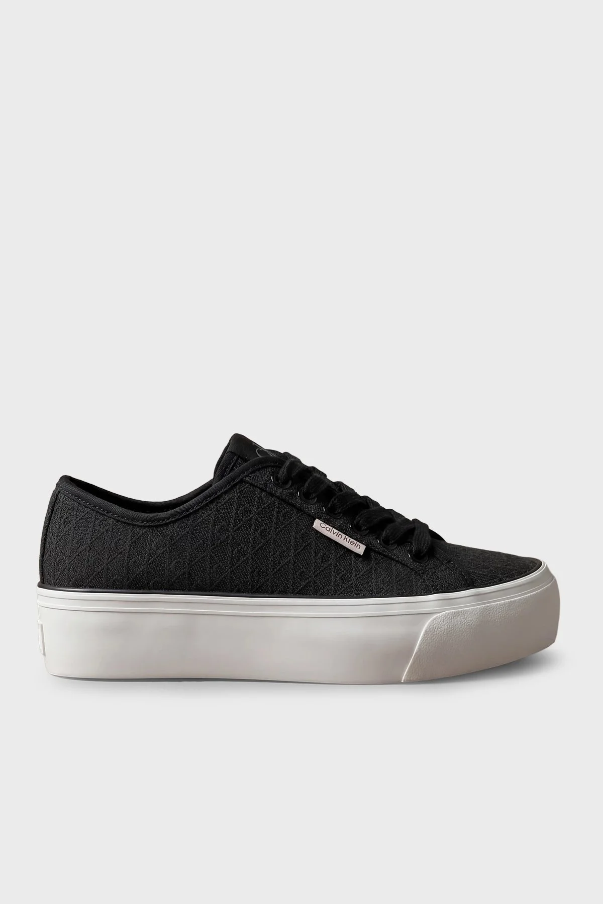 Calvin Klein Logolu Platform Sneaker HW0HW03265BEH Kadın Ayakkabı HW0HW03265 BEH SİYAH - 1