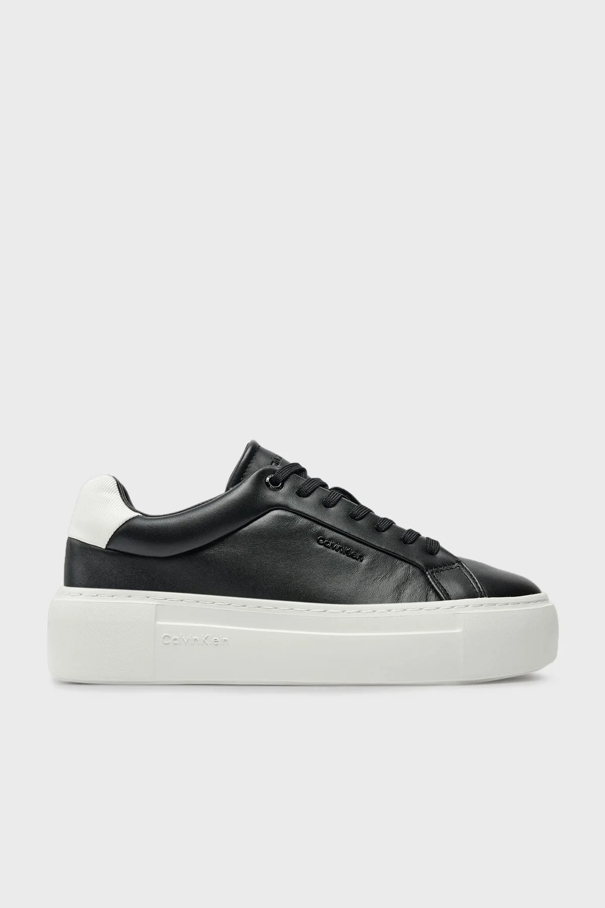 Calvin Klein Logolu Platform Taban Sneaker HW0HW02202BEH Bayan Ayakkabı HW0HW02202 BEH SİYAH - 1