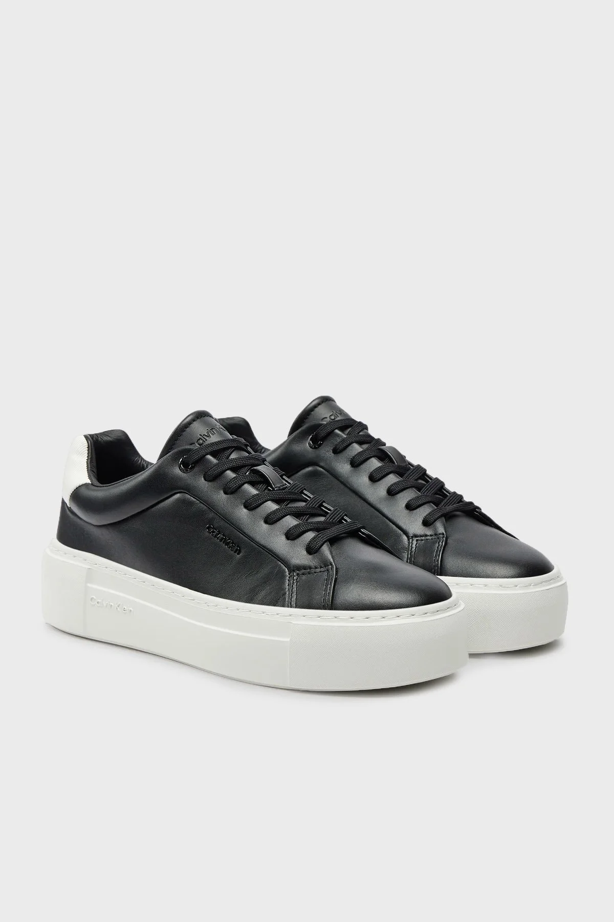 Calvin Klein Logolu Platform Taban Sneaker HW0HW02202BEH Bayan Ayakkabı HW0HW02202 BEH SİYAH - 8