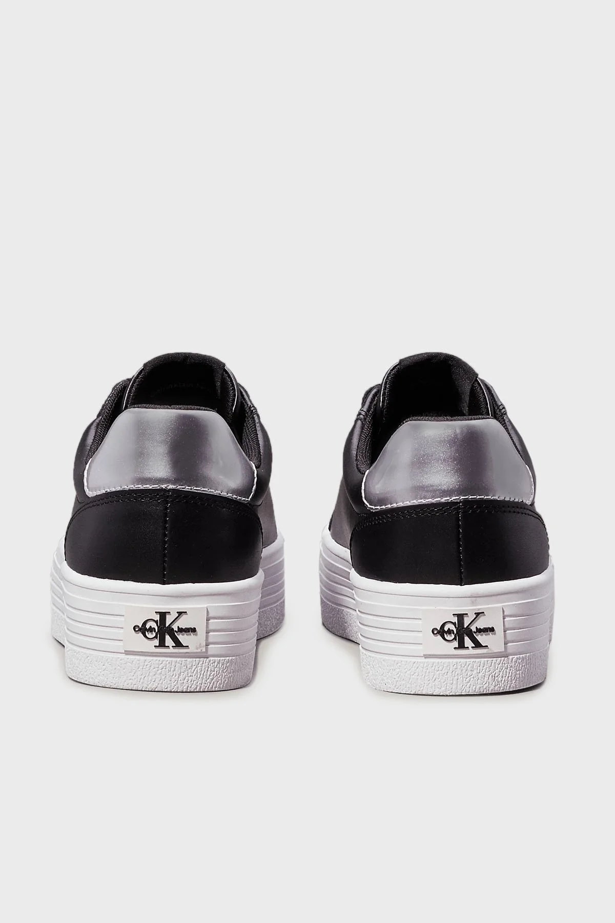 Calvin Klein Logolu Platform Taban Sneaker YW0YW016880GQ Bayan Ayakkabı YW0YW01688 0GQ SİYAH-GÜMÜŞ - 11