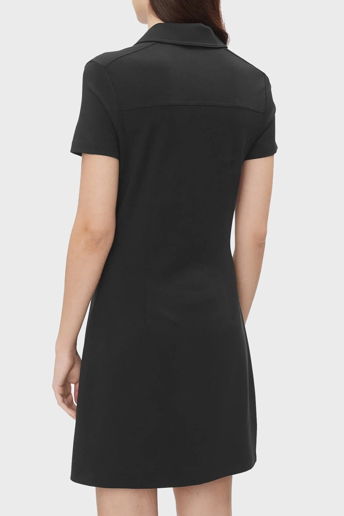 Calvin Klein Logolu Polo Yaka Regular Fit Mini J20J222532BEH Bayan Elbise J20J222532 BEH SİYAH - 3