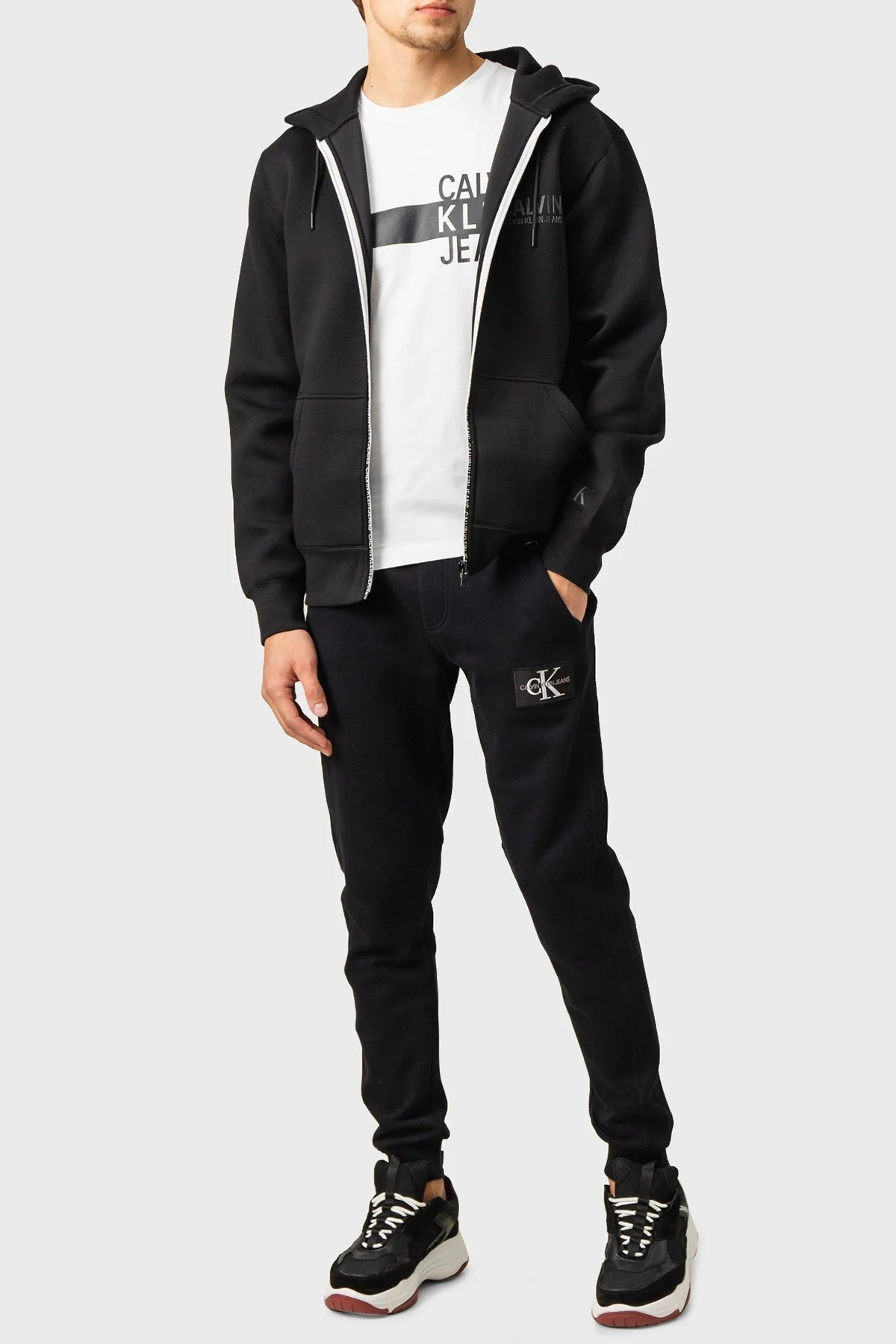 Calvin Klein Pamuklu Regular Fit Belden Bağlamalı Jogger J30J3140660GL Erkek Pantolon J30J314066 0GL SİYAH - 4