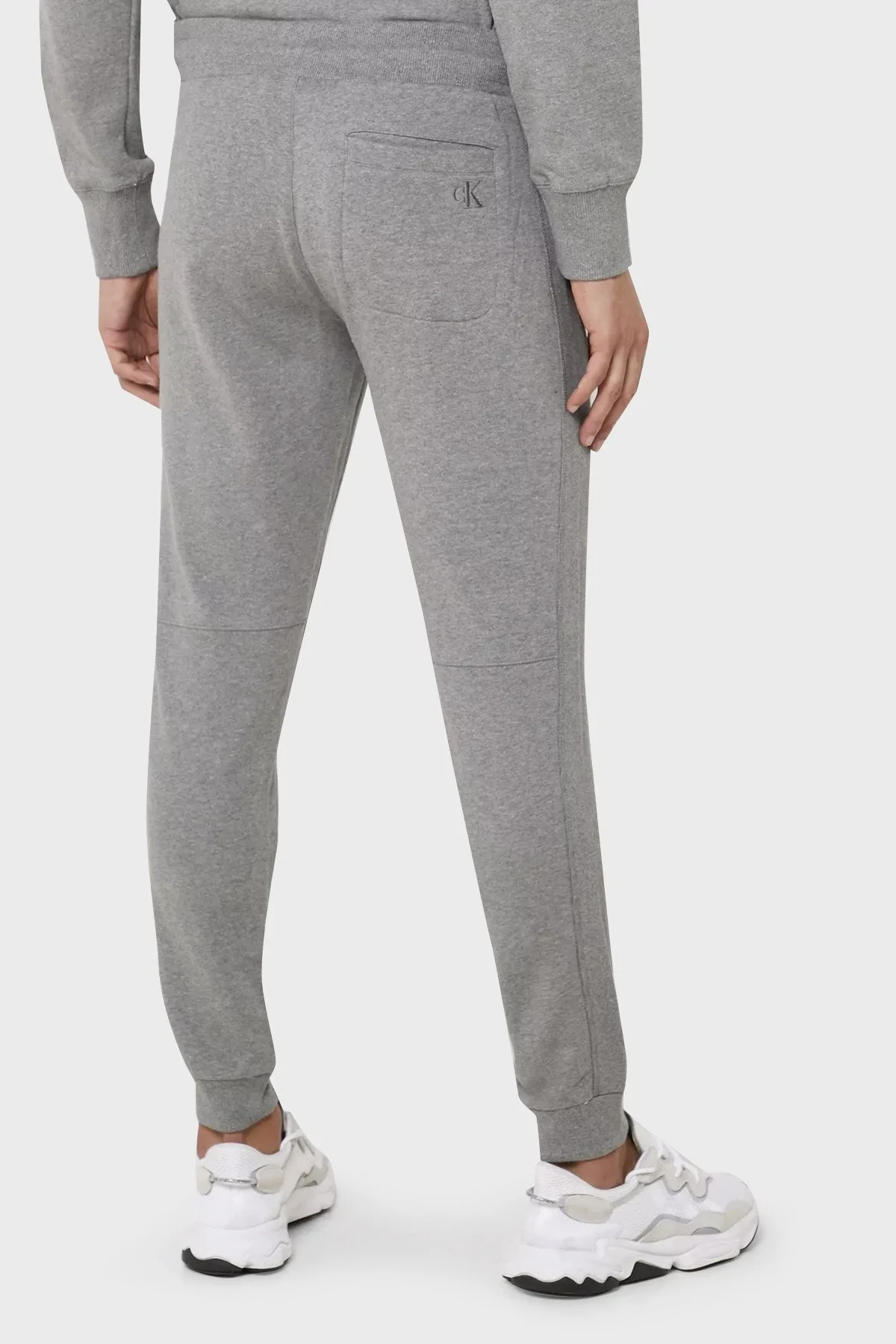 Calvin Klein Logolu Regular Fit Belden Bağlamalı % 100 Pamuk Jogger J30J314066P01 Erkek Pantolon J30J314066 P01 GRİ - 3