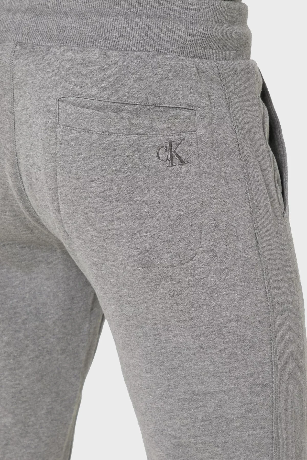 Calvin Klein Logolu Regular Fit Belden Bağlamalı % 100 Pamuk Jogger J30J314066P01 Erkek Pantolon J30J314066 P01 GRİ - 5