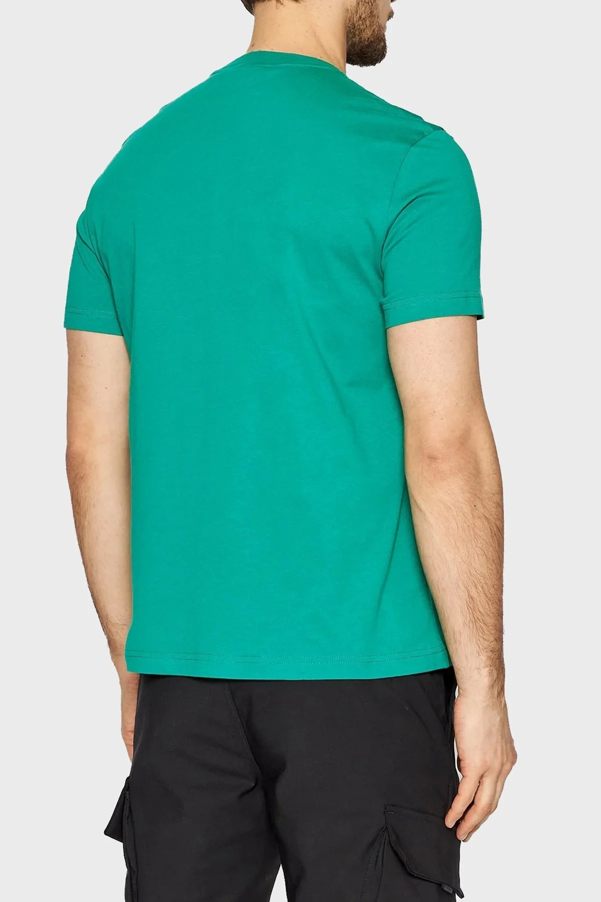 Calvin Klein Logolu Regular Fit Bisiklet Yaka % 100 Pamuk Erkek T Shirt K10K108842 LBS YEŞİL - 4