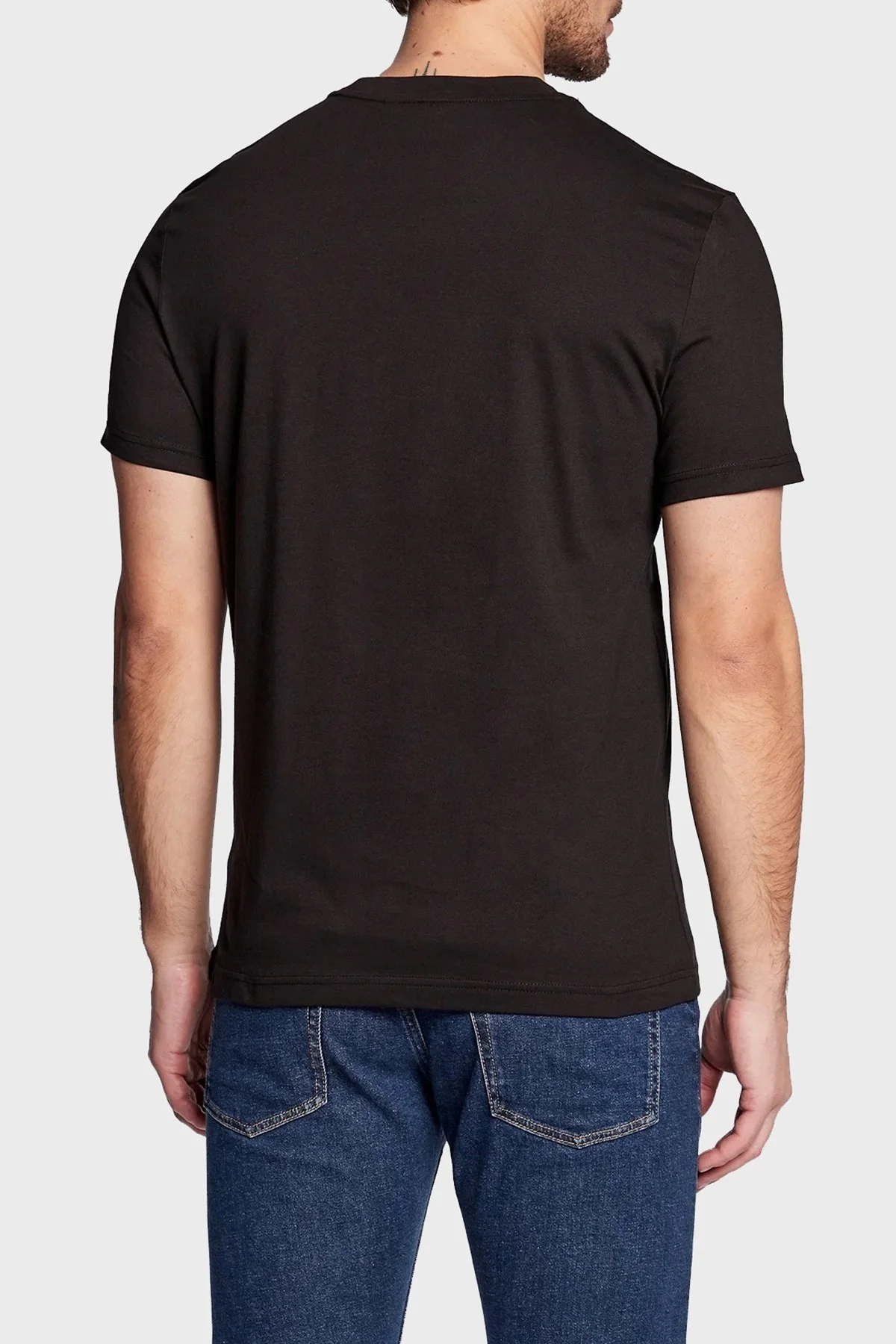 Calvin Klein Logolu Regular Fit Bisiklet Yaka % 100 Pamuk Erkek T Shirt K10K110799 BEH SİYAH - 3