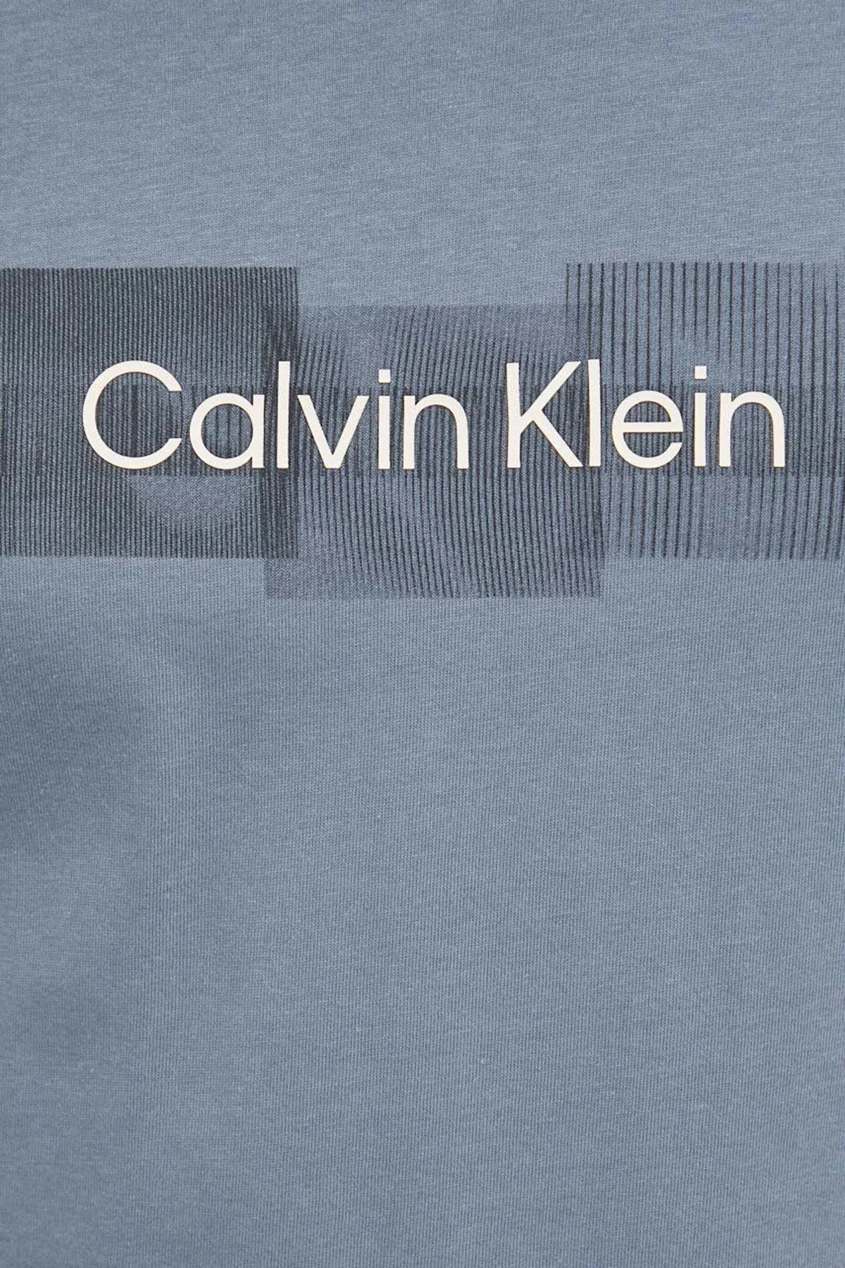 Calvin Klein Logolu Regular Fit Bisiklet Yaka % 100 Pamuk Erkek T Shirt K10K110799 POC GRİ - 2