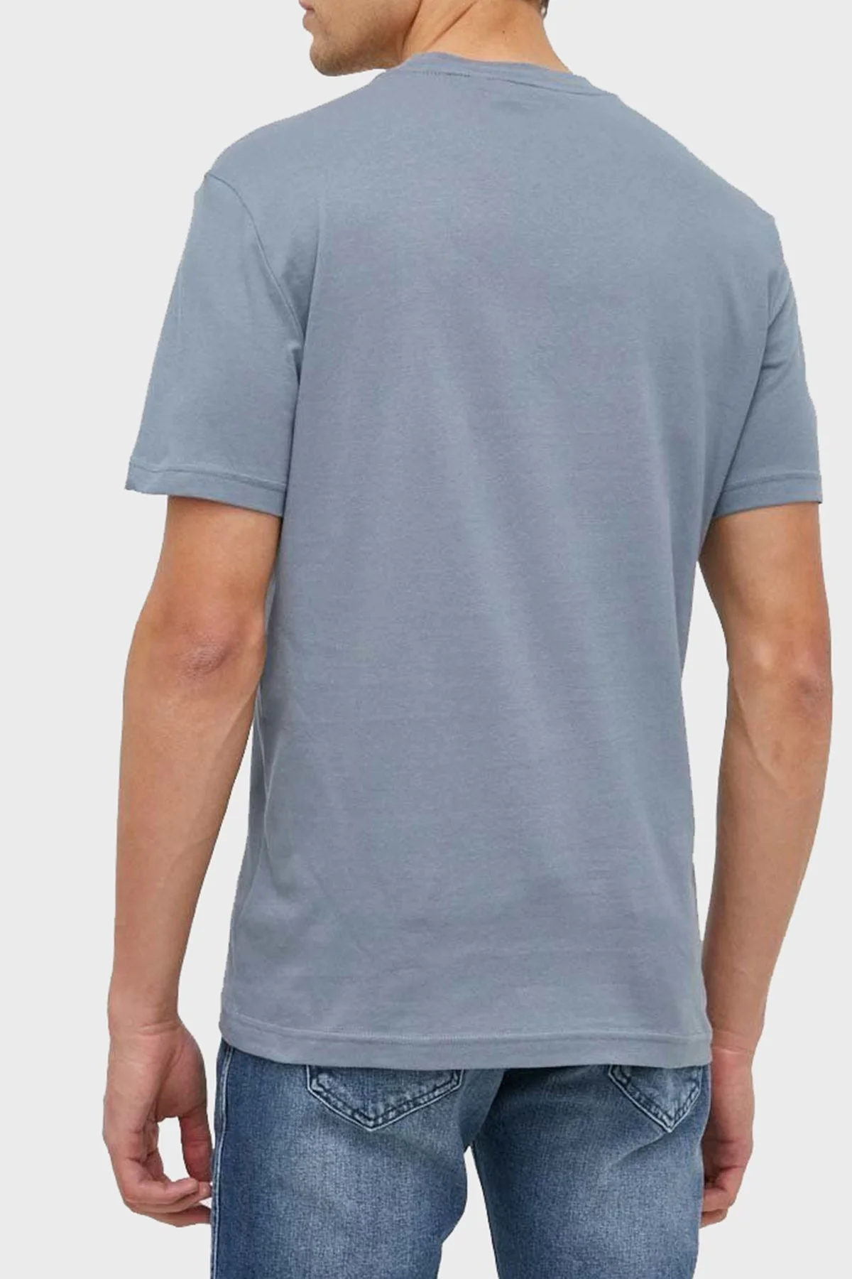 Calvin Klein Logolu Regular Fit Bisiklet Yaka % 100 Pamuk Erkek T Shirt K10K110799 POC GRİ - 4