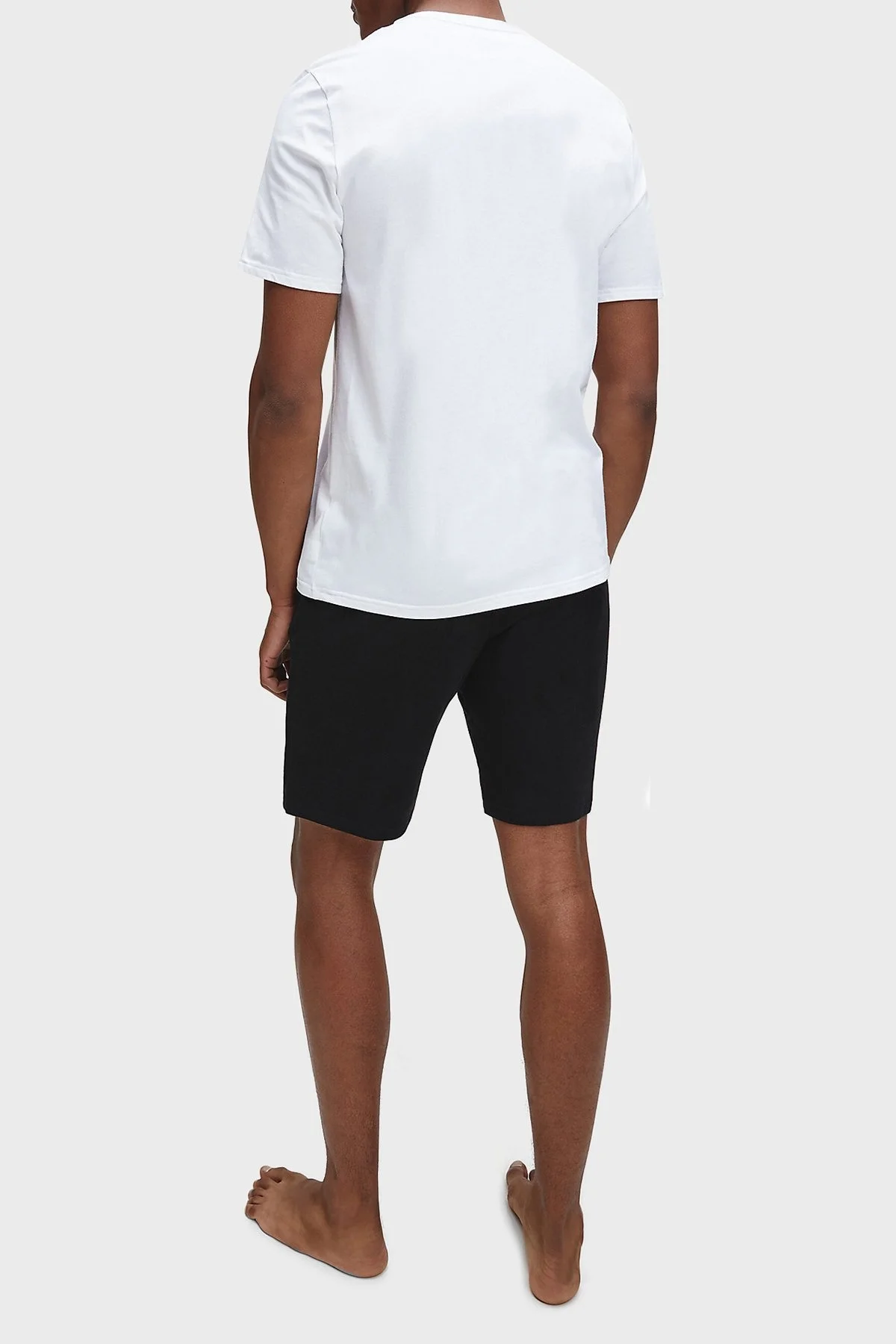 Calvin Klein Logolu Regular Fit Bisiklet Yaka Pamuklu Erkek T Shirt 000NM1903E 7UM BEYAZ - 3