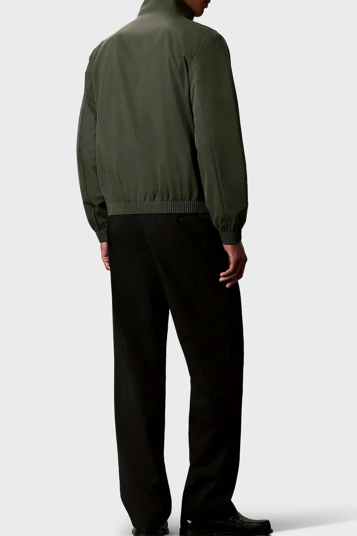 Calvin Klein Logolu Regular Fit Dik Yaka LV04LF515GPAR Erkek Mont LV04LF515G PAR Haki - 3