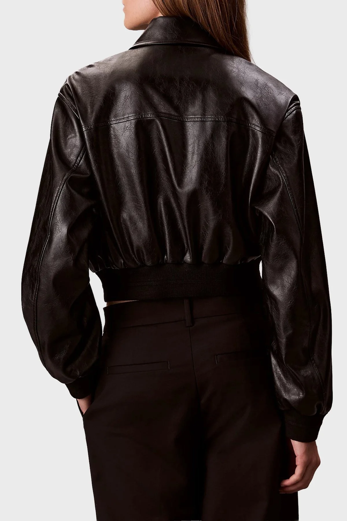 Calvin Klein Logolu Regular Fit Fermuarlı Kısa LV047C518GUB1 Bayan Ceket LV047C518G UB1 SİYAH - 3