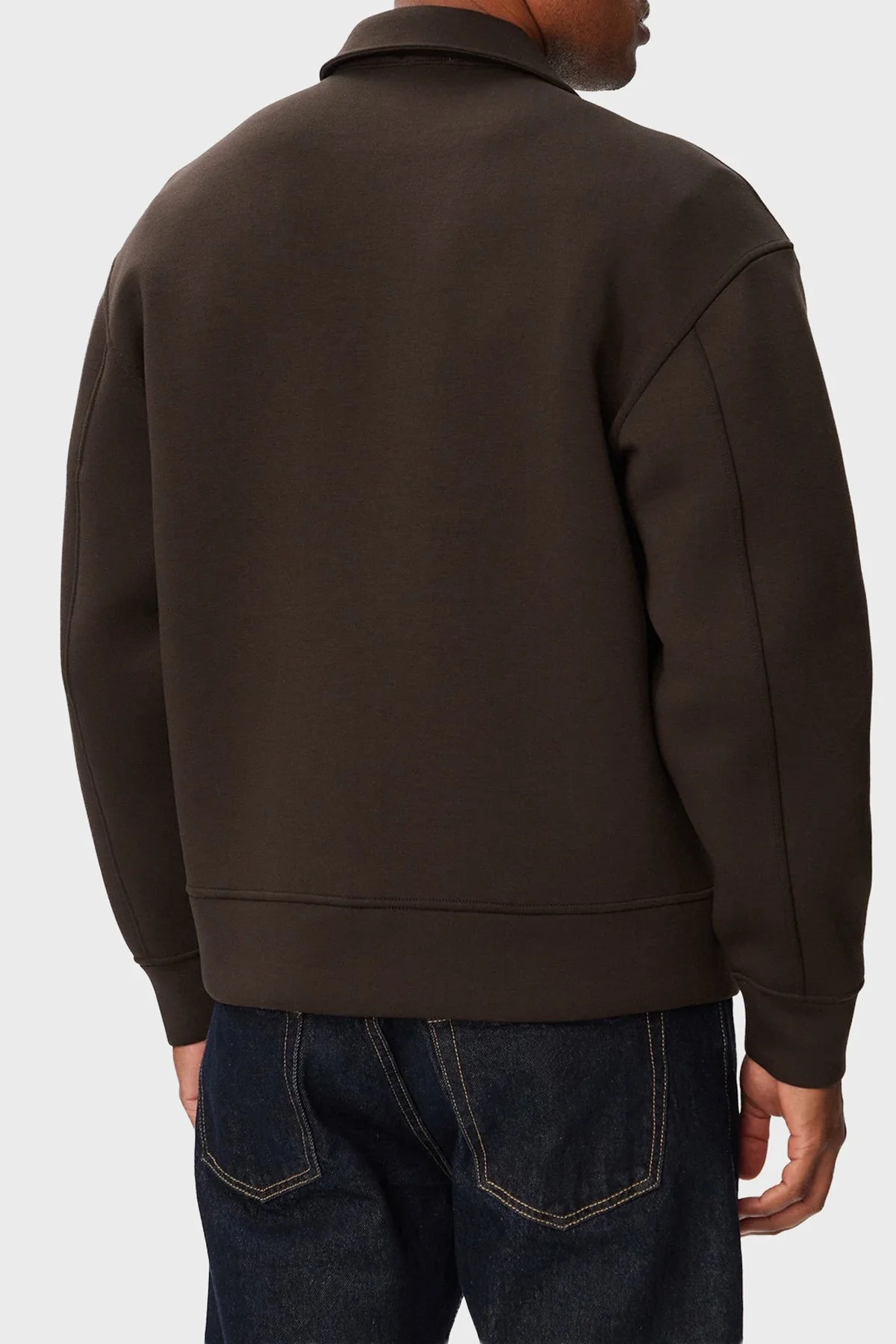 Calvin Klein Logolu Regular Fit Fermuarlı LV04RG227GTO2 Erkek Sweat LV04RG227G TO2 KAHVE - 3