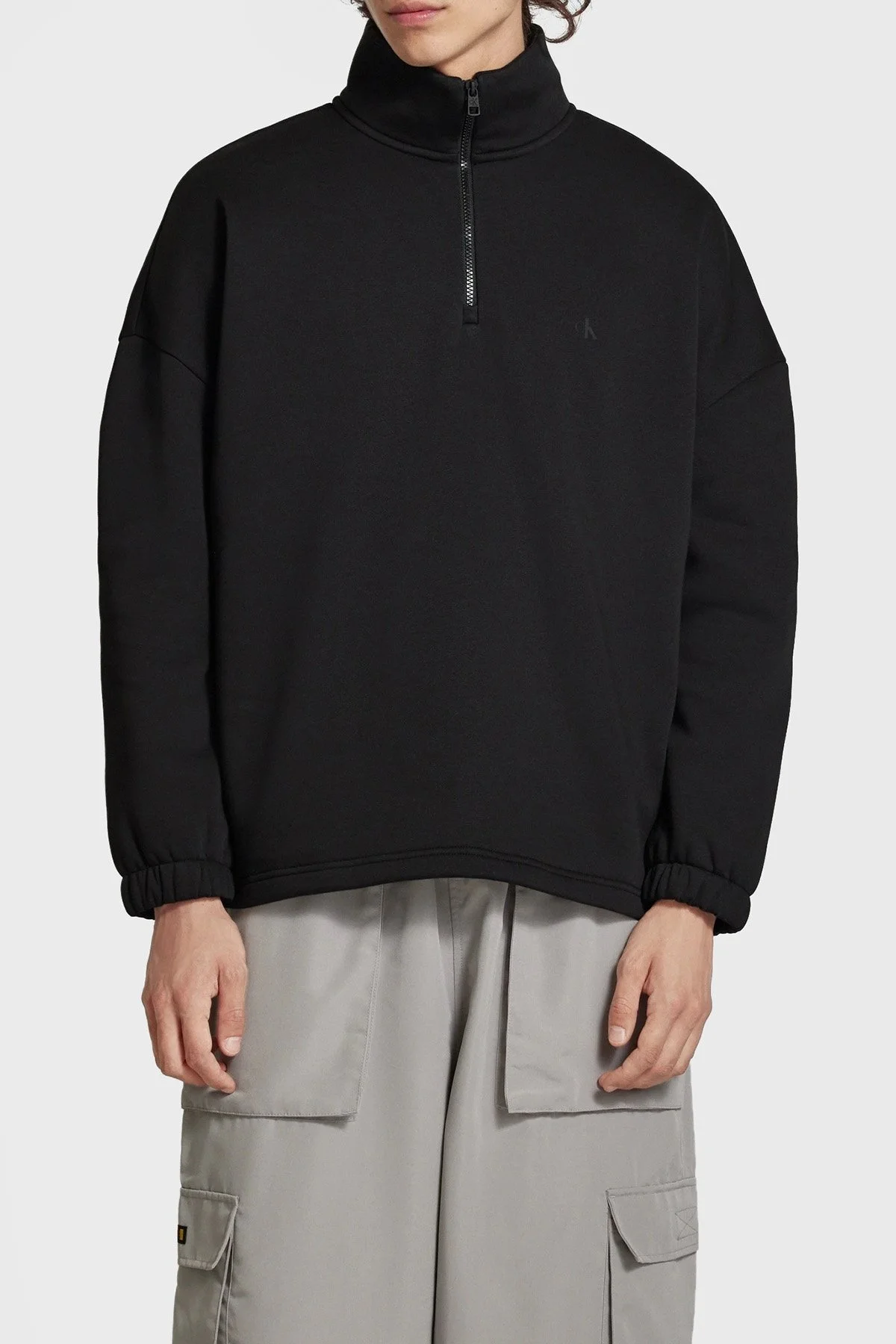 Calvin Klein Logolu Regular Fit J30J325640BEH Erkek Sweat J30J325640 BEH SİYAH - 1