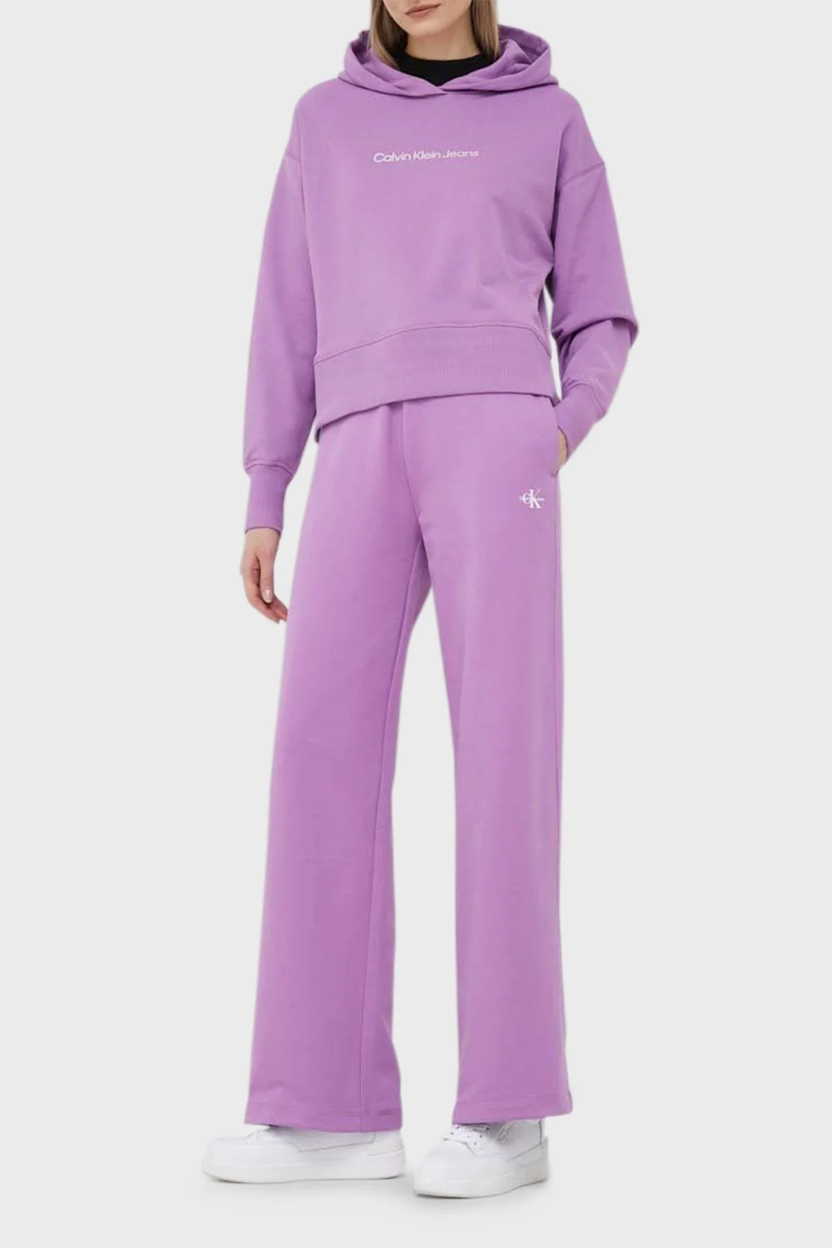 Calvin Klein Logolu Relaxed Fit % 100 Pamuk Jogger Bayan Pantolon J20J220261 VDR MOR - 1