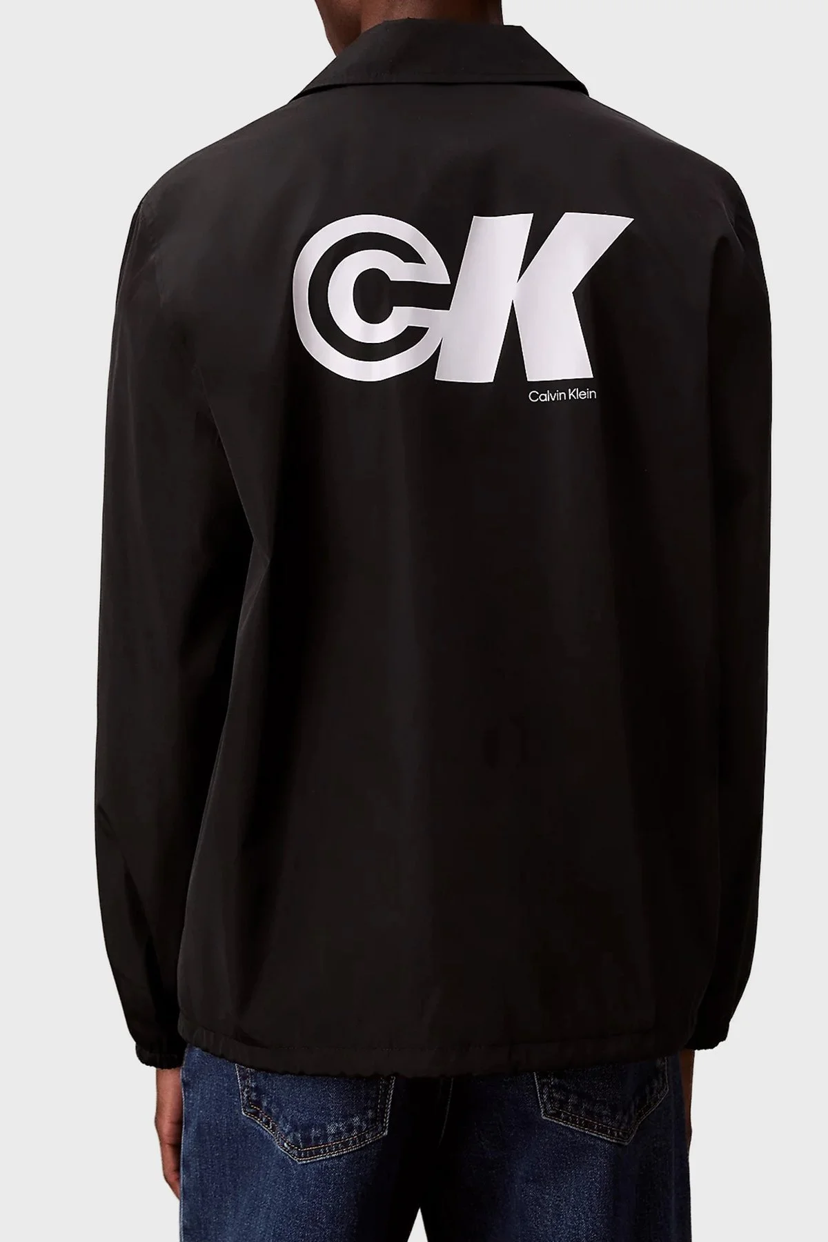 Calvin Klein Logolu Relaxed Fit Kalsik Yaka LV04RC515GUB1 Erkek Ceket LV04RC515G UB1 SİYAH - 3