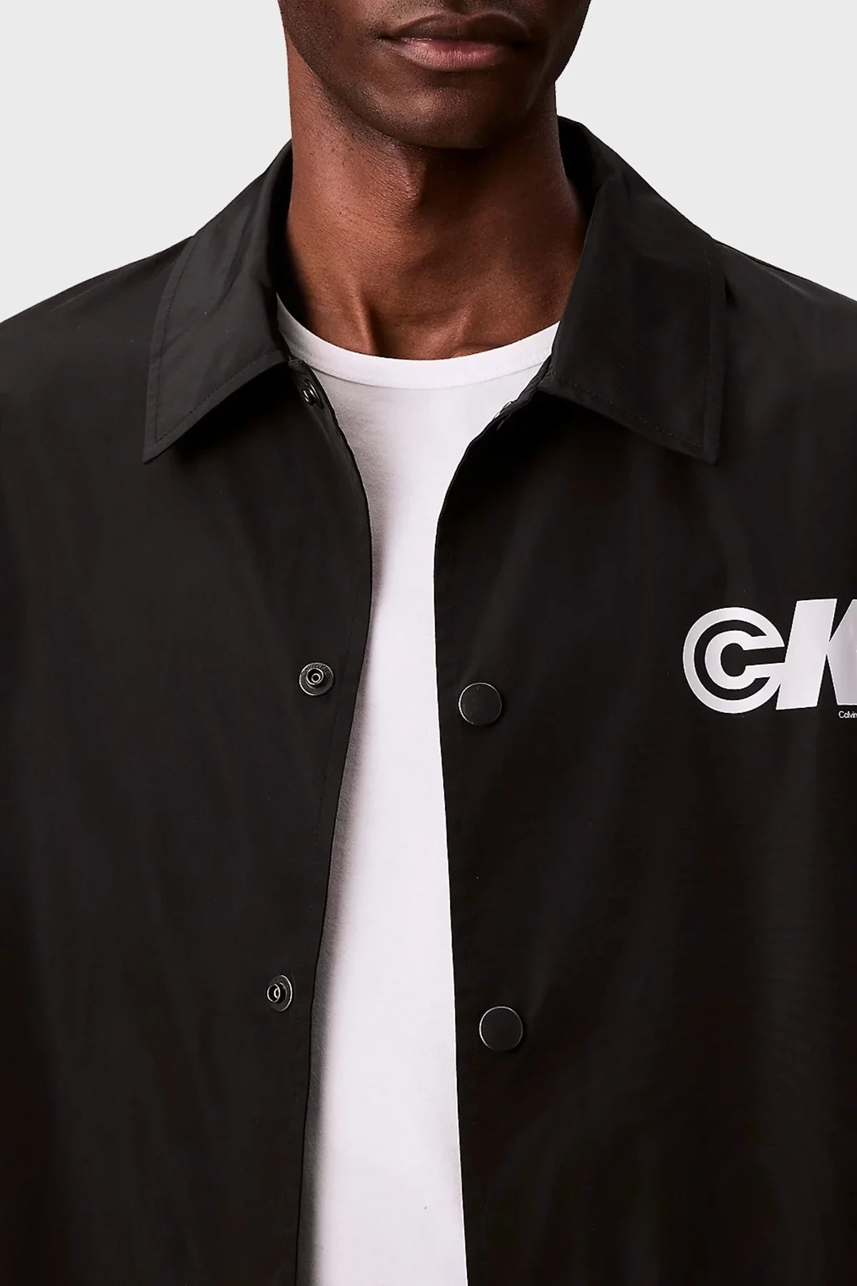 Calvin Klein Logolu Relaxed Fit Kalsik Yaka LV04RC515GUB1 Erkek Ceket LV04RC515G UB1 SİYAH - 4