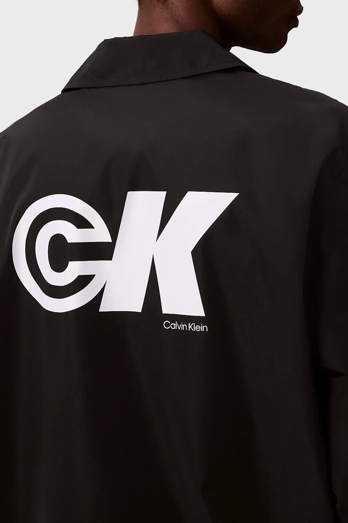 Calvin Klein Logolu Relaxed Fit Kalsik Yaka LV04RC515GUB1 Erkek Ceket LV04RC515G UB1 SİYAH - 5