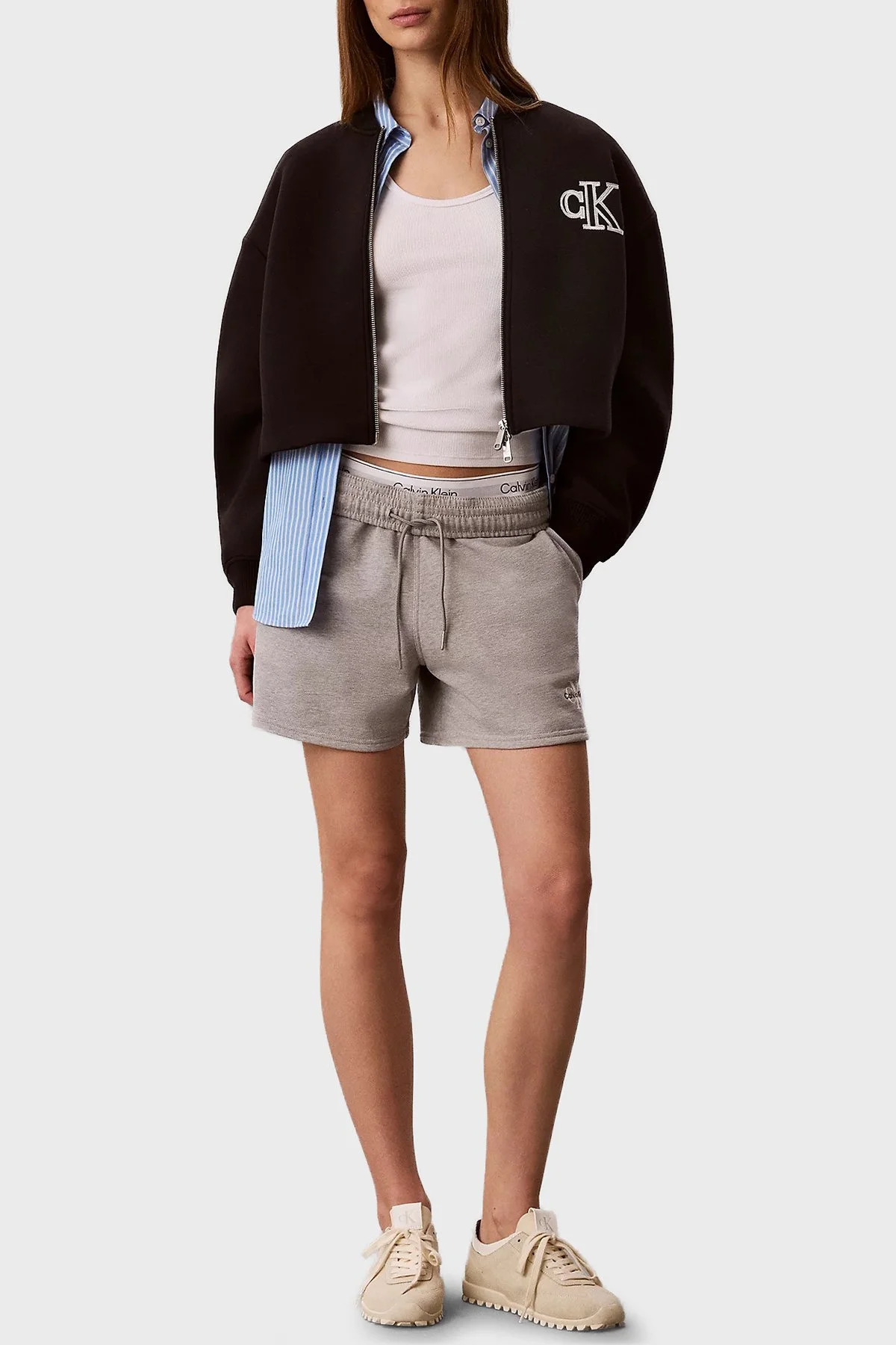 Calvin Klein Logolu Relaxed Fit Kolej Yaka LV047AB508UB1 Kadın Mont LV047AB508 UB1 SİYAH - 2