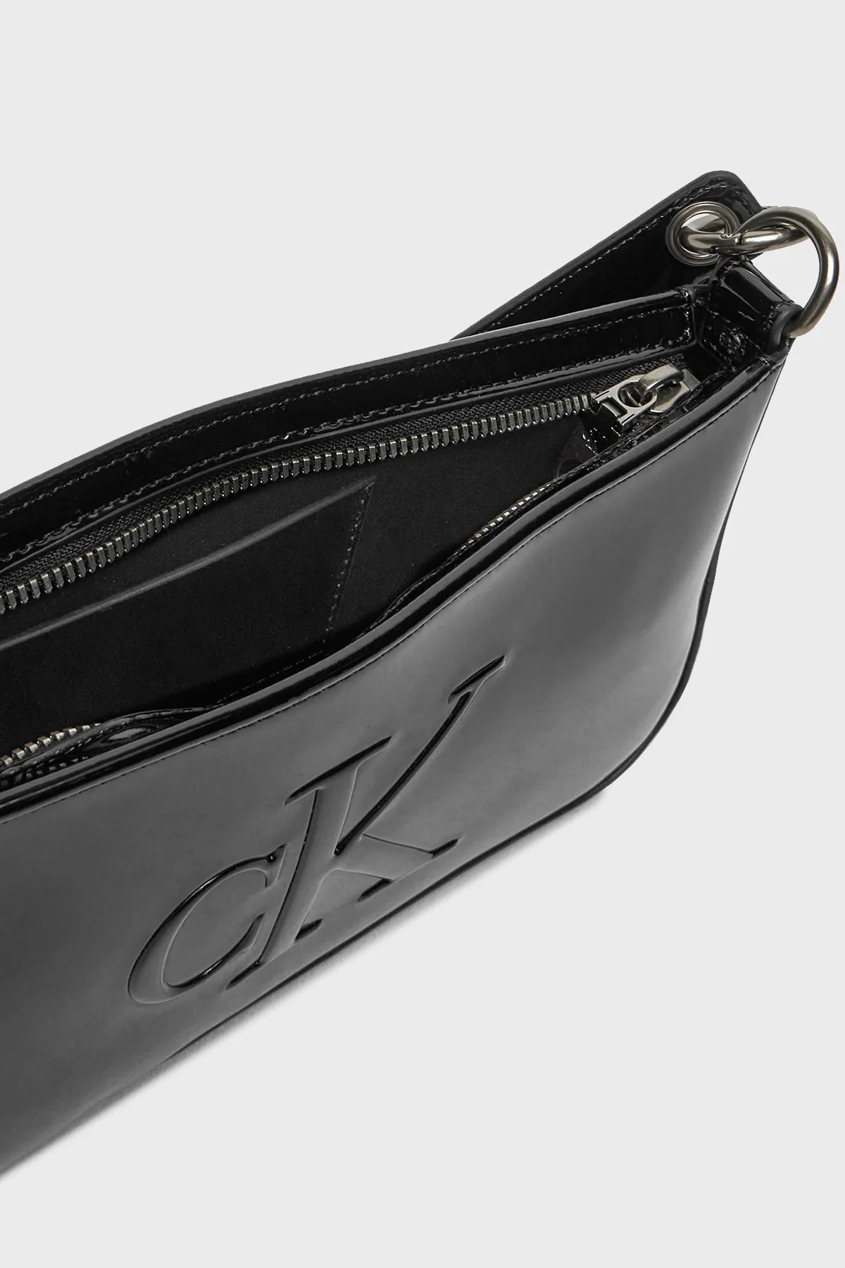 Calvin Klein Logolu Rugan K60K613052BEH Bayan Çanta K60K613052 BEH SİYAH - 4