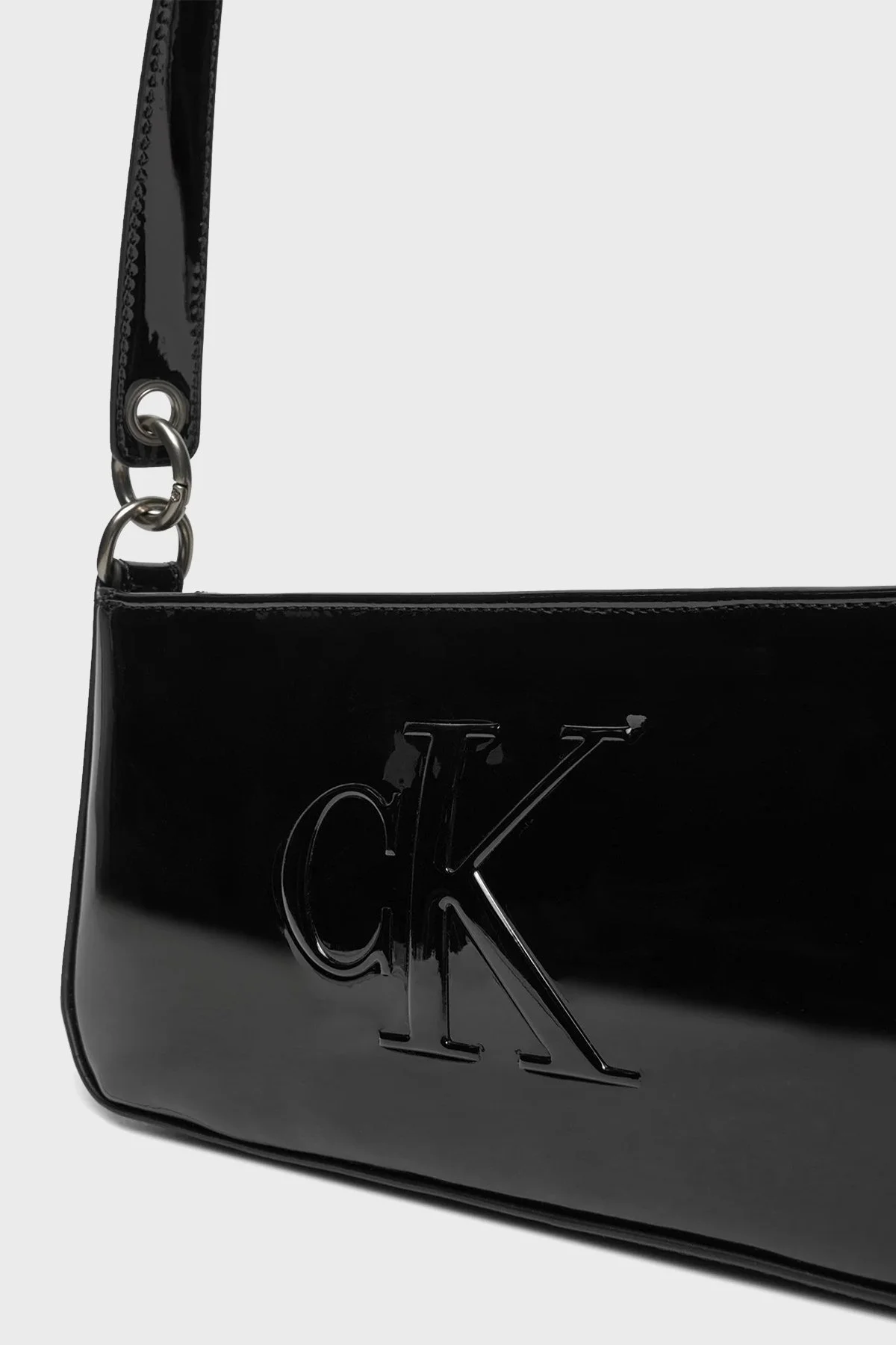 Calvin Klein Logolu Rugan K60K613052BEH Bayan Çanta K60K613052 BEH SİYAH - 5