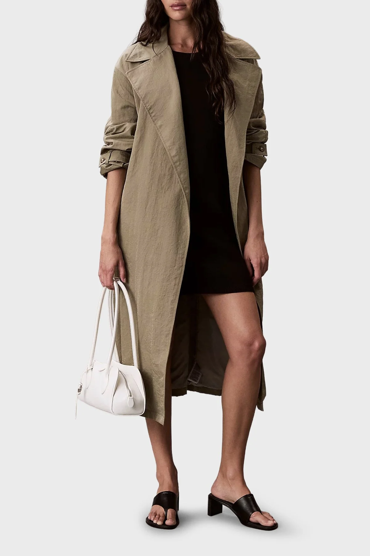 Calvin Klein Logolu Sabit Askılı LV04F3369G4LX Bayan Çanta LV04F3369G 4LX BEYAZ - 4