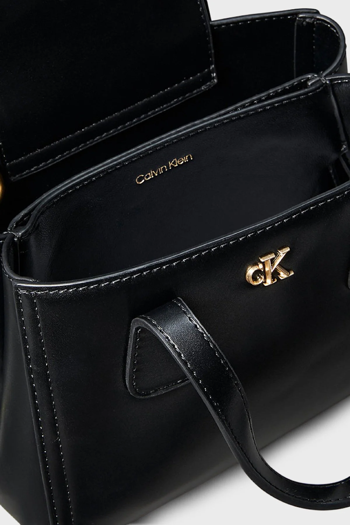 Calvin Klein Logolu Sabit Askılı LV04F3520GUB1 Kadın Çanta LV04F3520G UB1 SİYAH - 4