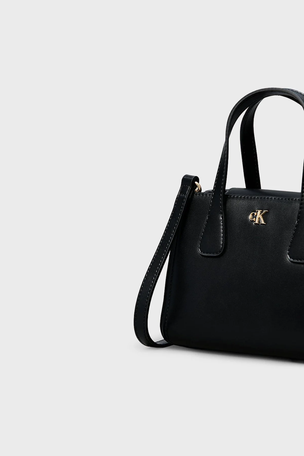 Calvin Klein Logolu Sabit Askılı LV04F3520GUB1 Kadın Çanta LV04F3520G UB1 SİYAH - 5