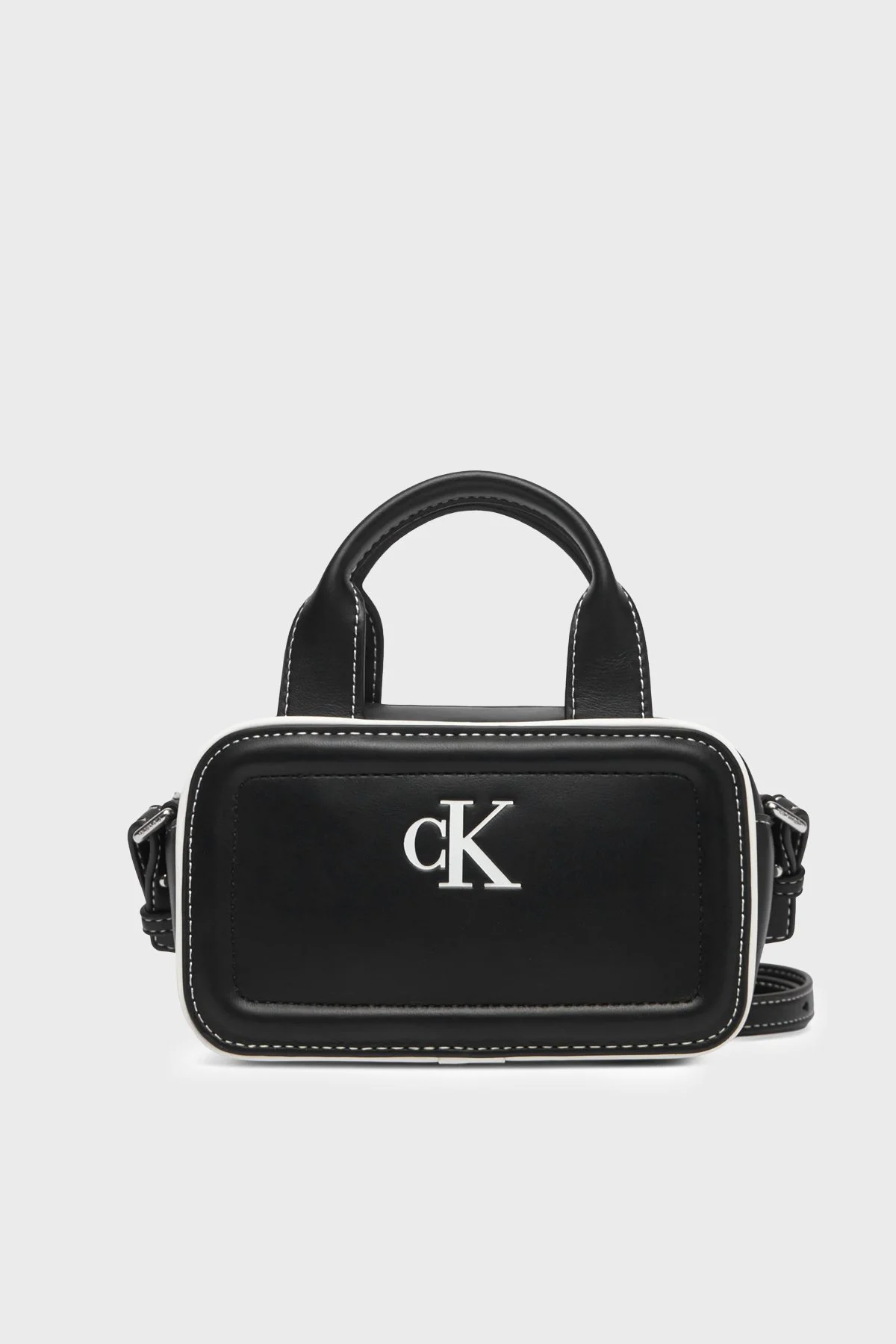 Calvin Klein Logolu Sabit Saplı LV04F1257GUB1 Kadın Çanta LV04F1257G UB1 SİYAH - 1