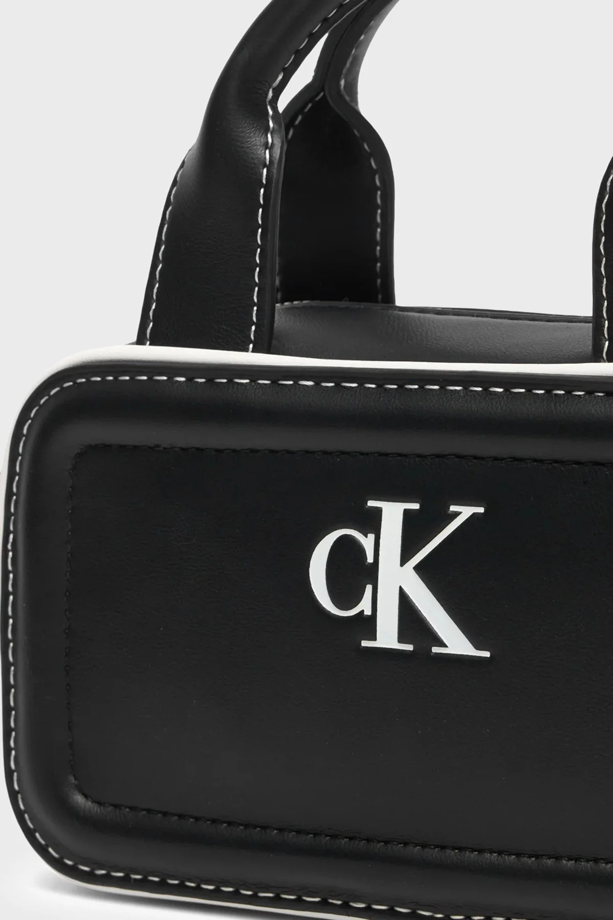 Calvin Klein Logolu Sabit Saplı LV04F1257GUB1 Kadın Çanta LV04F1257G UB1 SİYAH - 5