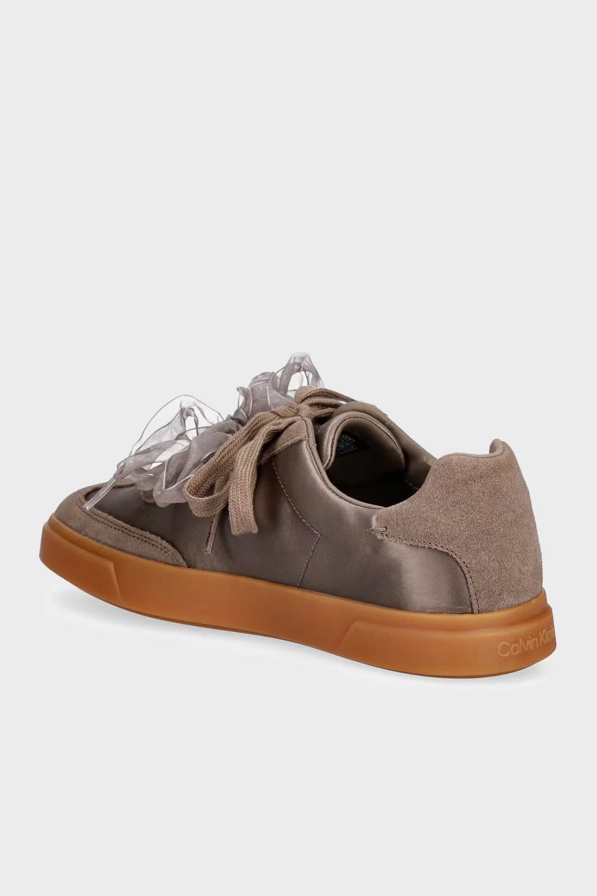 Calvin Klein Logolu Saten Karışımlı Sneaker HW0HW032880H0 Kadın Ayakkabı HW0HW03288 0H0 PUDRA - 4