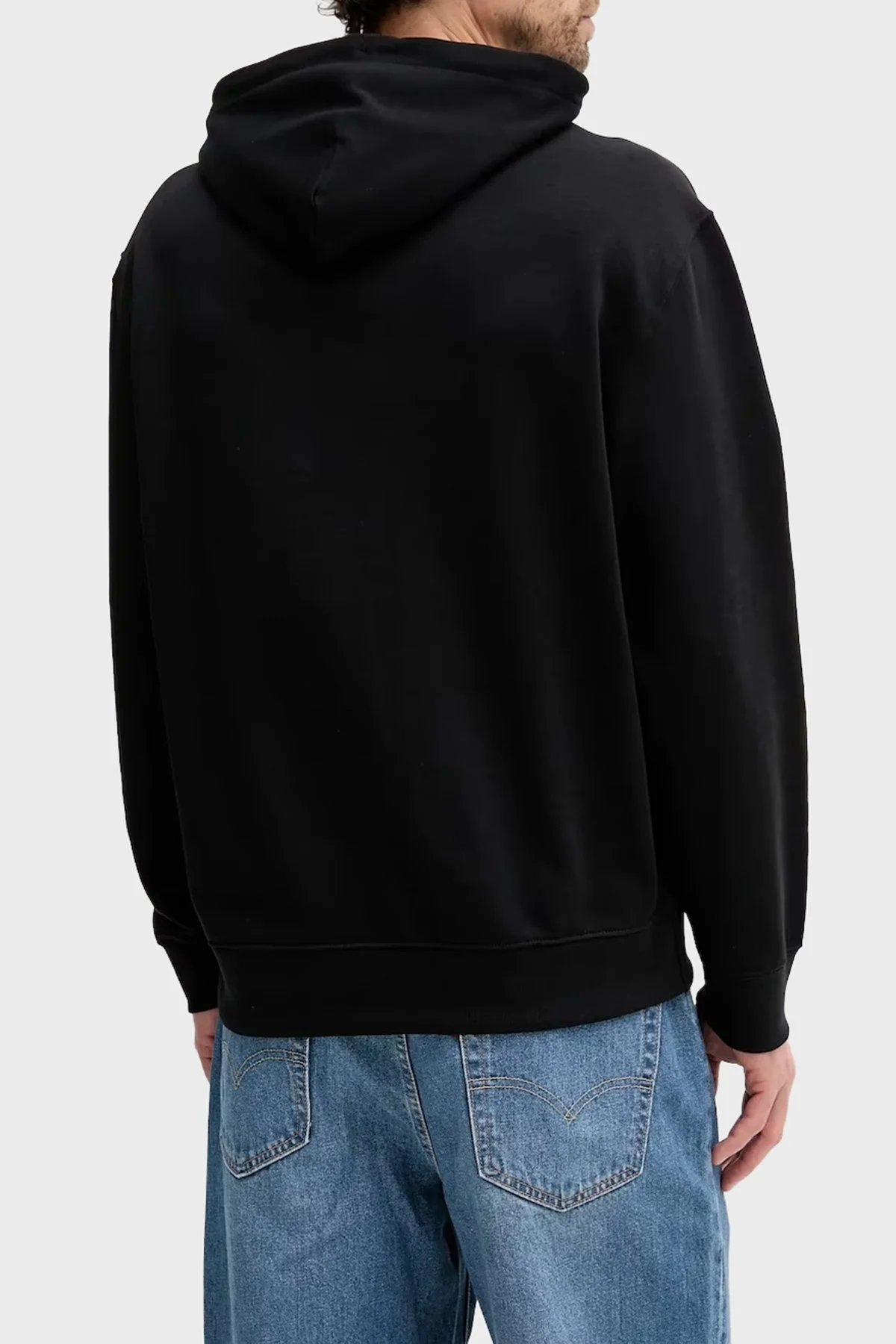 Calvin Klein Logolu Şerit Detaylı Regular Fit Kapüşonlu LV04RC289GUB1 Erkek Sweat LV04RC289G UB1 SİYAH - 2