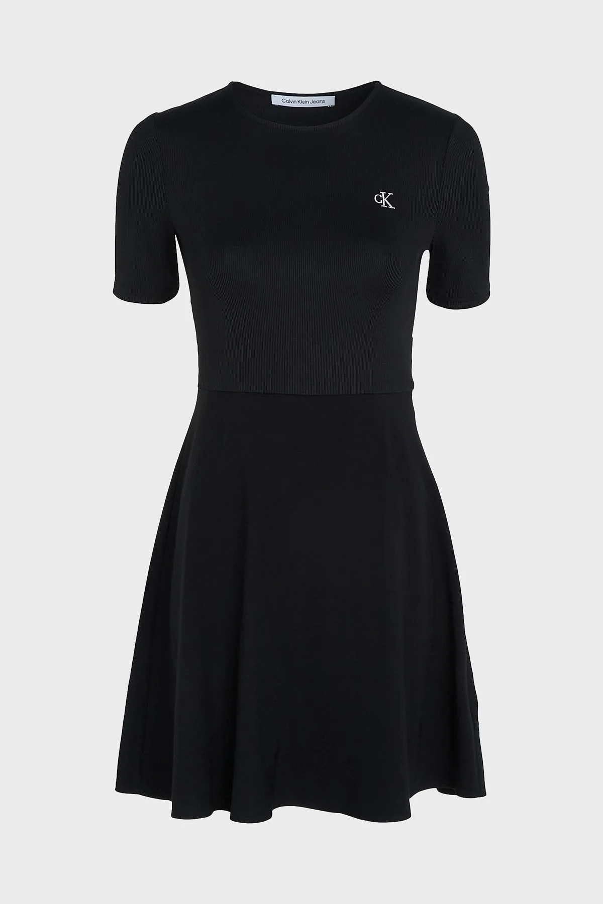 Calvin Klein Logolu Sırt Dekolteli Slim Fit Mini J20J221908BEH Bayan Elbise J20J221908 BEH SİYAH - 5