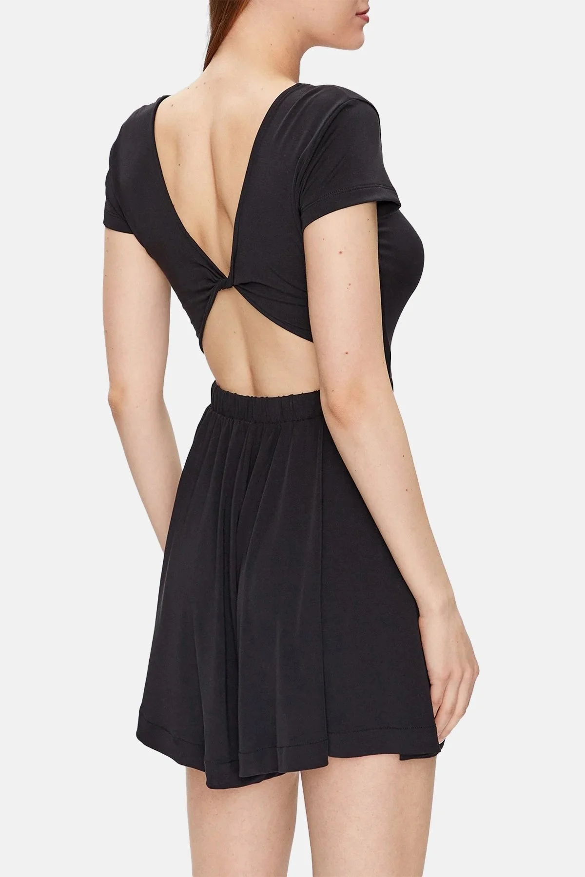 Calvin Klein Logolu Slim Fit Kısa Kollu Mini Yazlık Günlük J20J221432BEH Bayan Tulum J20J221432 BEH SİYAH - 2