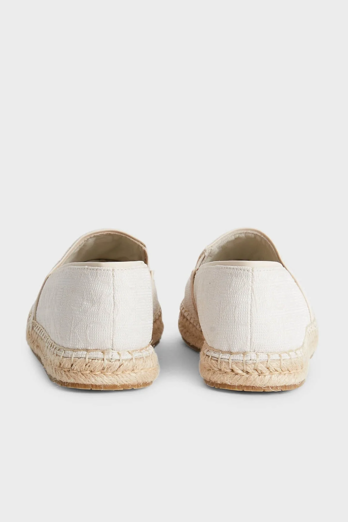 Calvin Klein Logolu Slip-On Espadril Bayan Ayakkabı HW0HW01458 02R KREM - 5