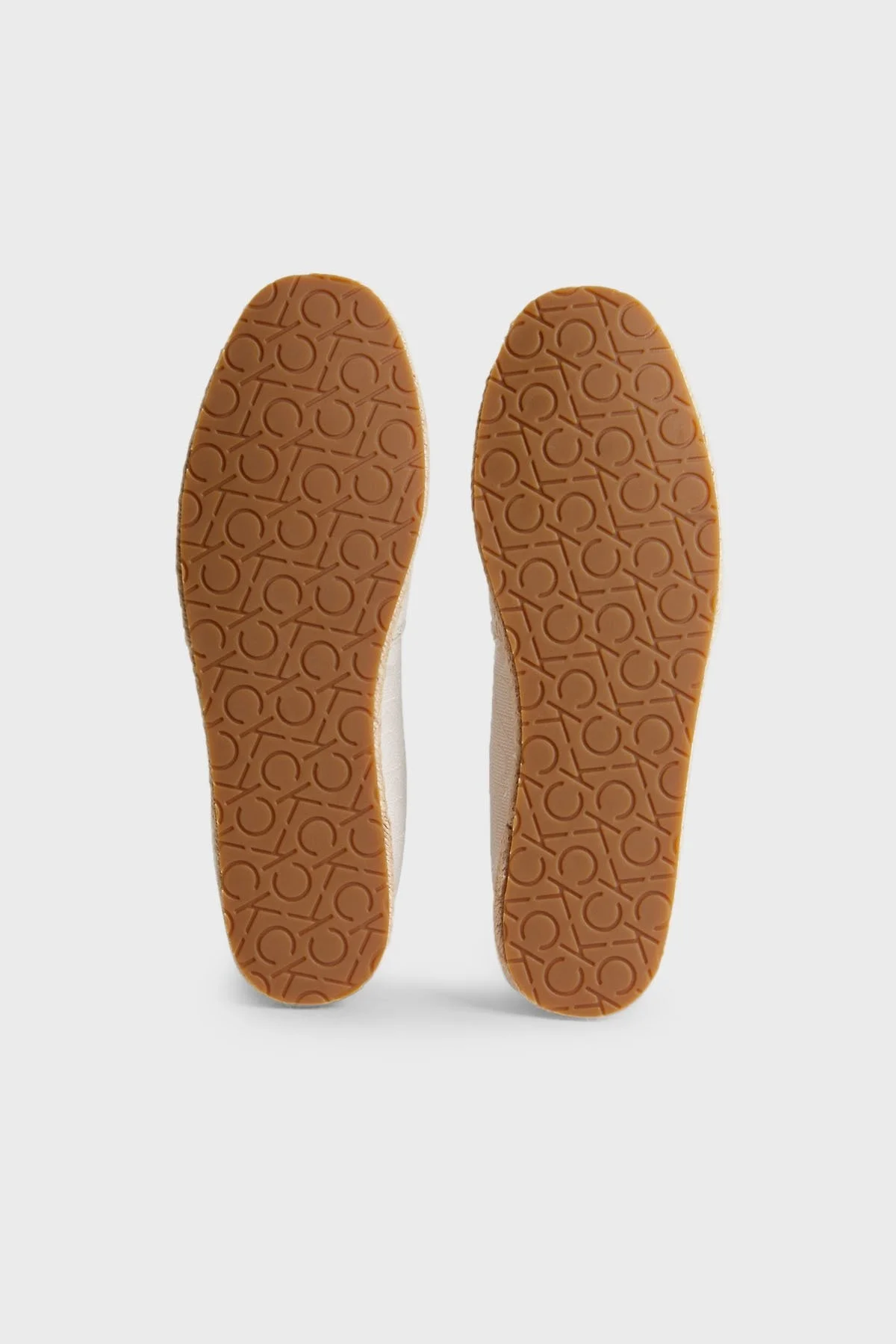 Calvin Klein Logolu Slip-On Espadril Bayan Ayakkabı HW0HW01458 02R KREM - 6
